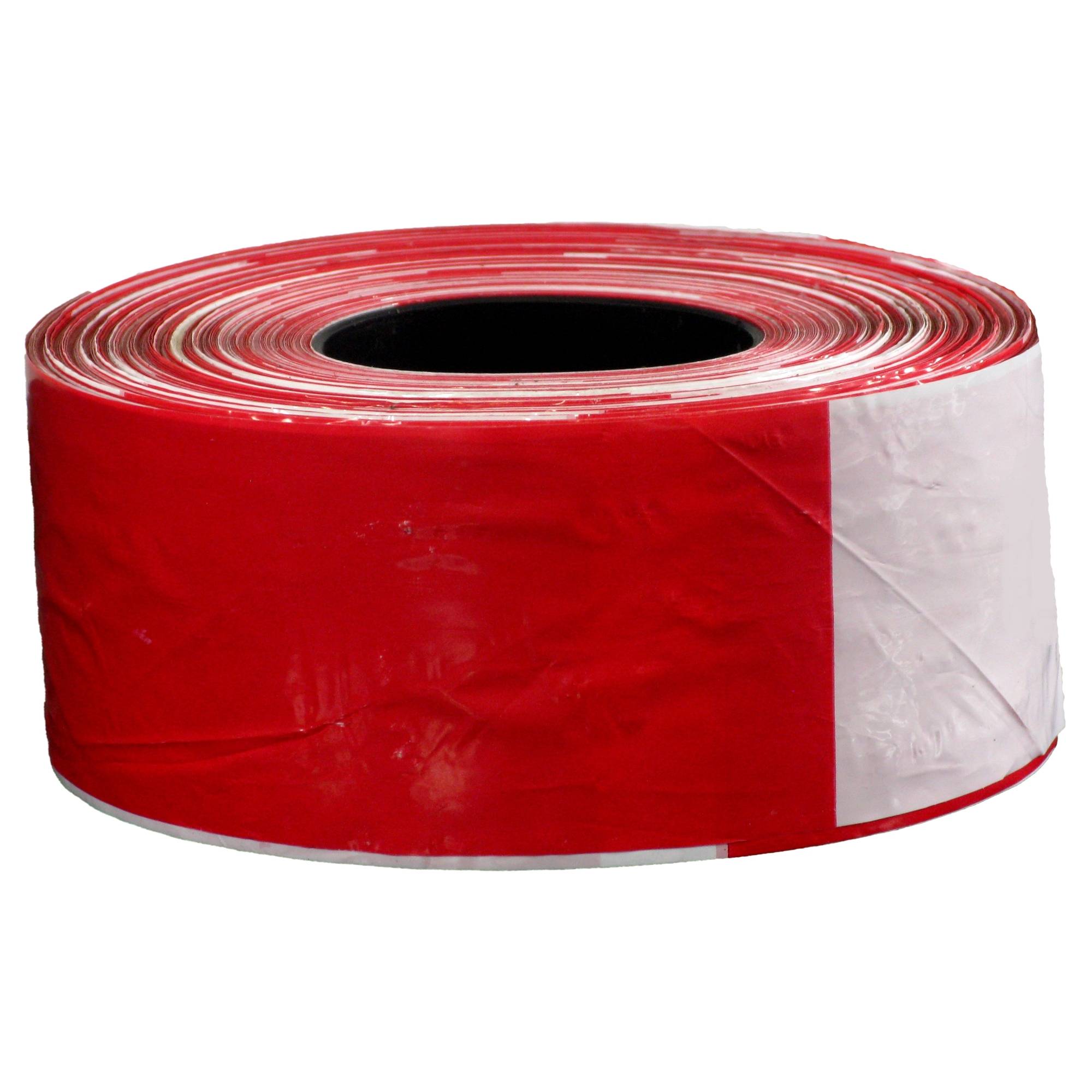 Absperrband rot-weiss / Rolle 80 mm x 100 m