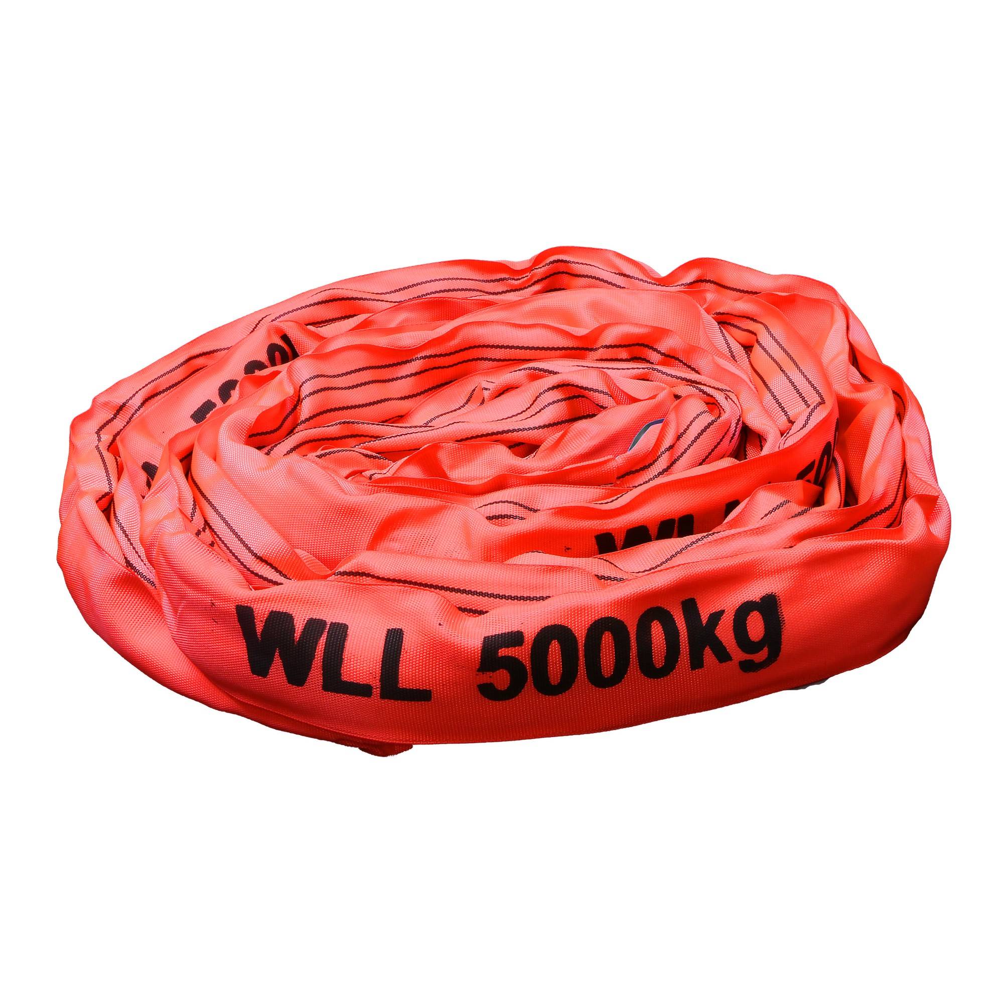 Rundschlinge rot, Tragkraft 5000 kg, 8,0 m
