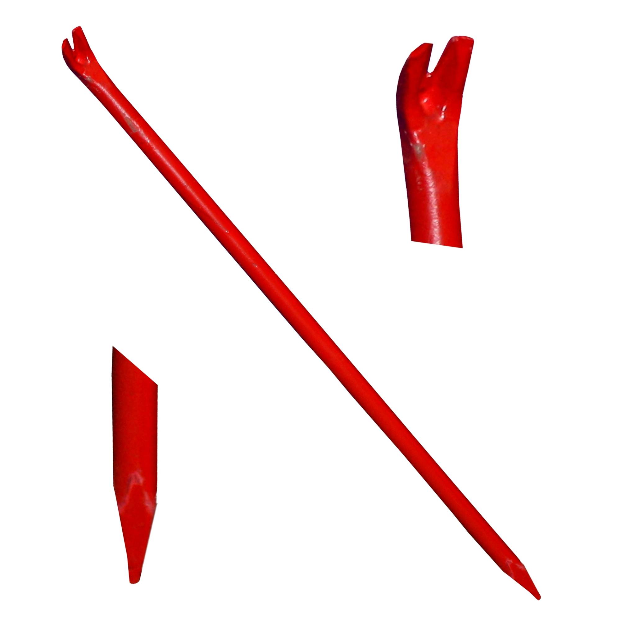 Brechstange 1000 mm, gebogene Klaue und Spitze