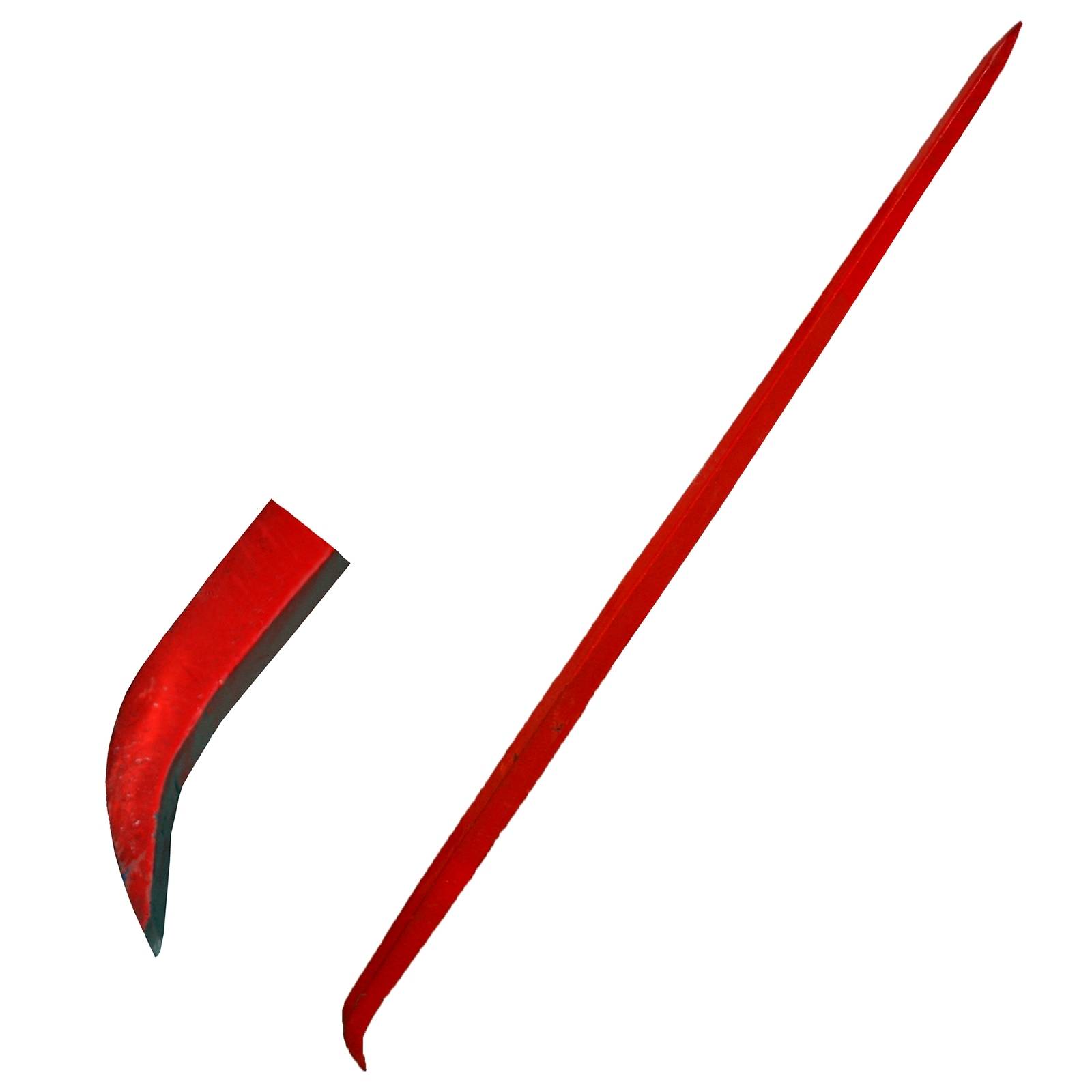 Brechstange 1250 mm, gebogene Vierkantschneide und Spitze