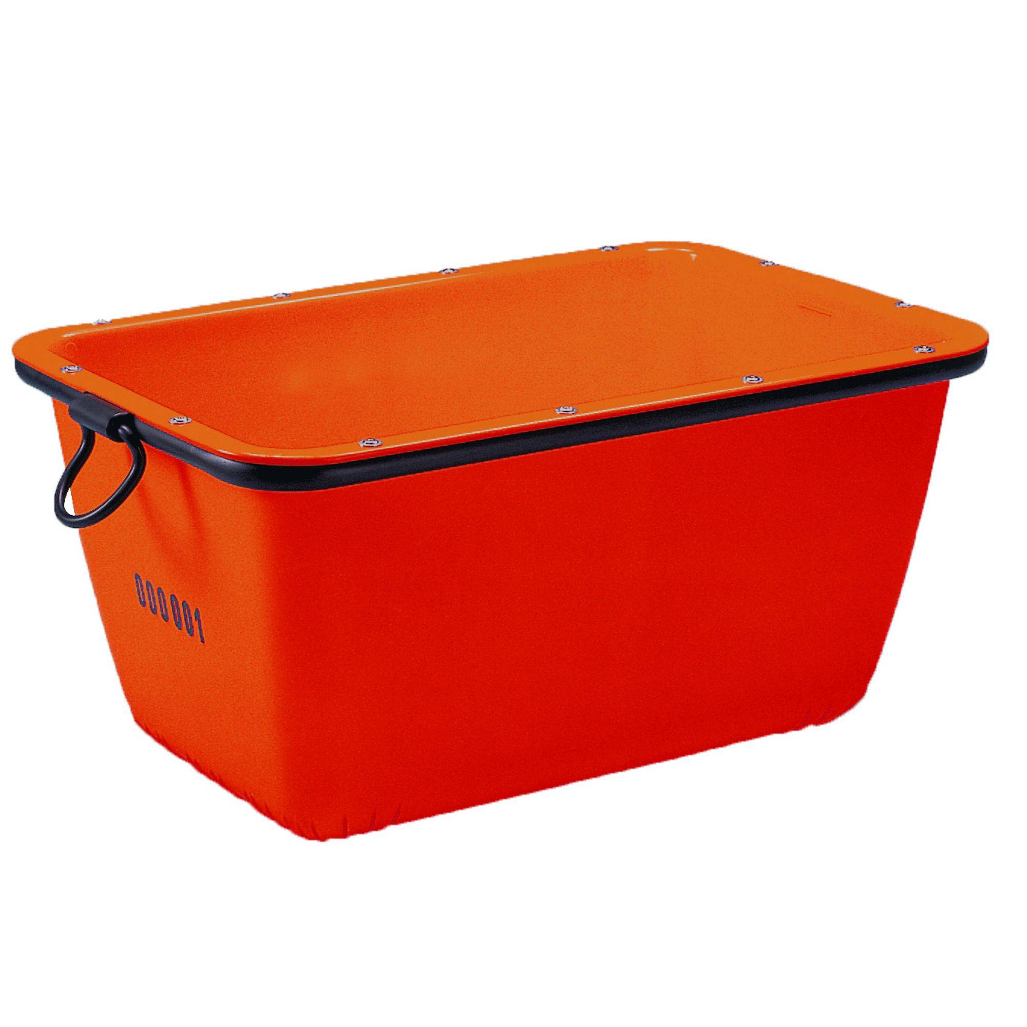 Mörtelmulde 200 l, 'Profi', rot, kranbar, Nennlast 500 kg