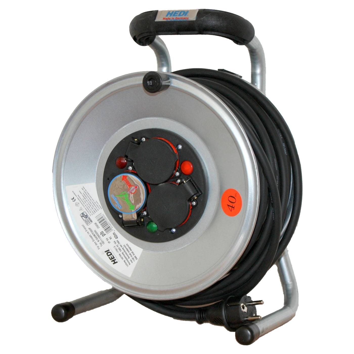 Kabeltrommel 'Steel-Line' 230V, H07RN-F 3G1,5 / 40 m