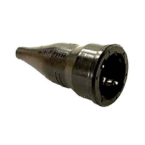 Schutzkontakt-Gummi-Kupplung, schwarz, 230V / 16A, Innenbereich