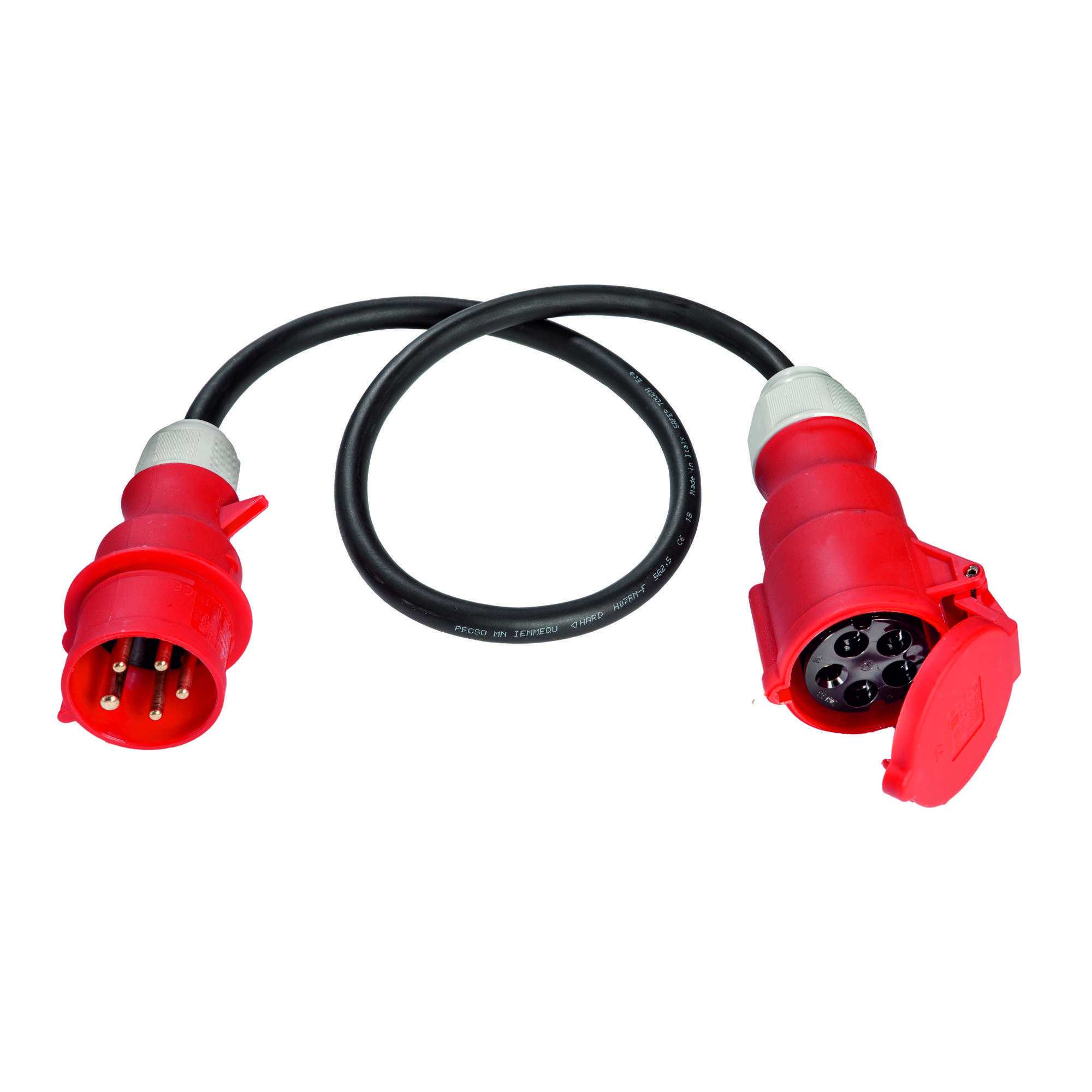CEE-Adapterleitung 1,0 m, 5-polig 400V, Stecker 16A + Kupplung 32A