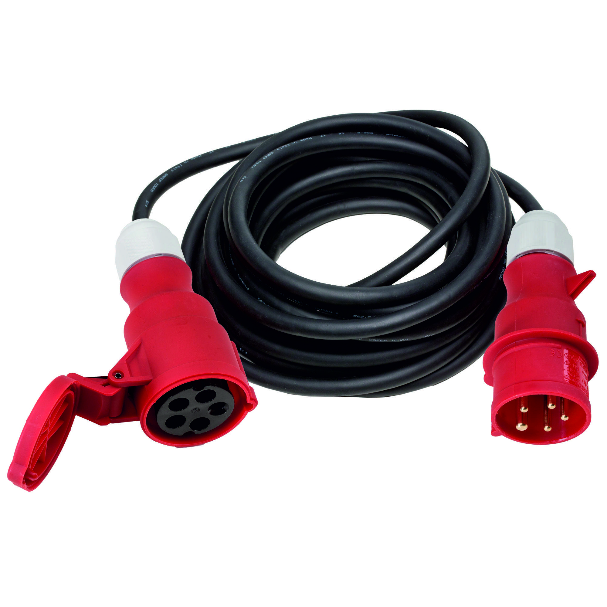 CEE-Verlängerungskabel H07RN-F 5G1,5 / 400V, 16A, schwarz 10,0 m