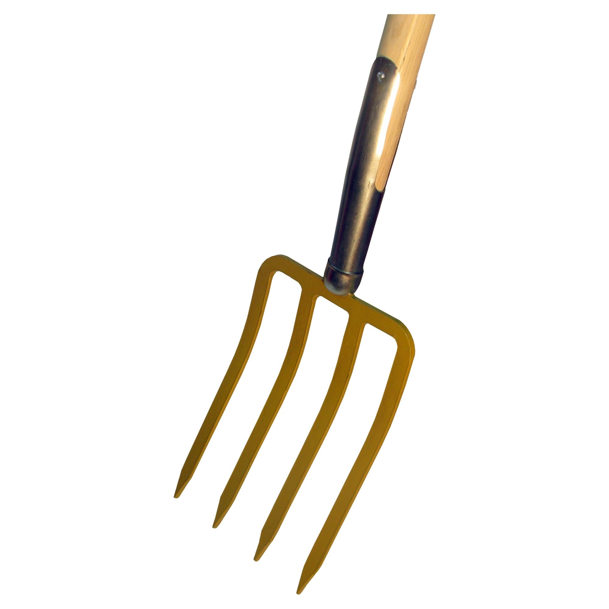 Spatengabel 4 Zinken, Schienenzwinge, mit T-Stiel