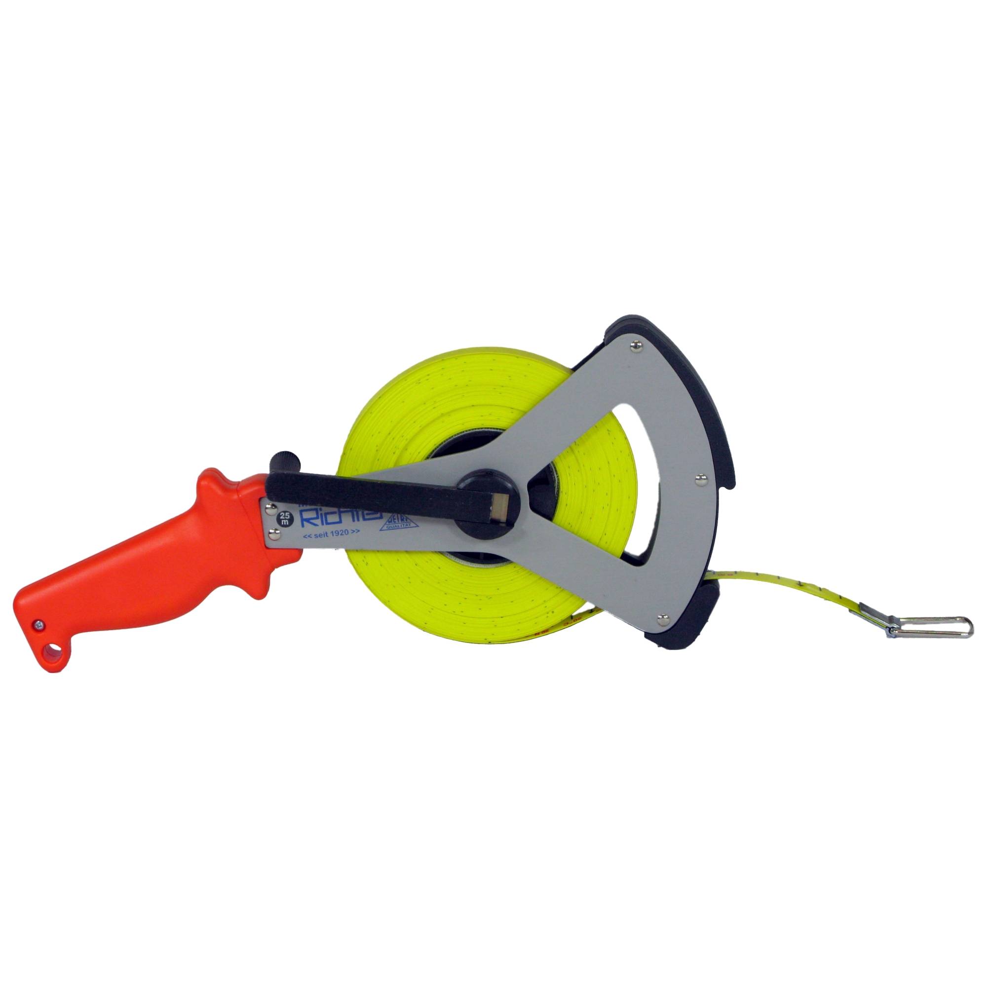 Bandmass 20 m Glasfaser, Alu-V-Rahmen