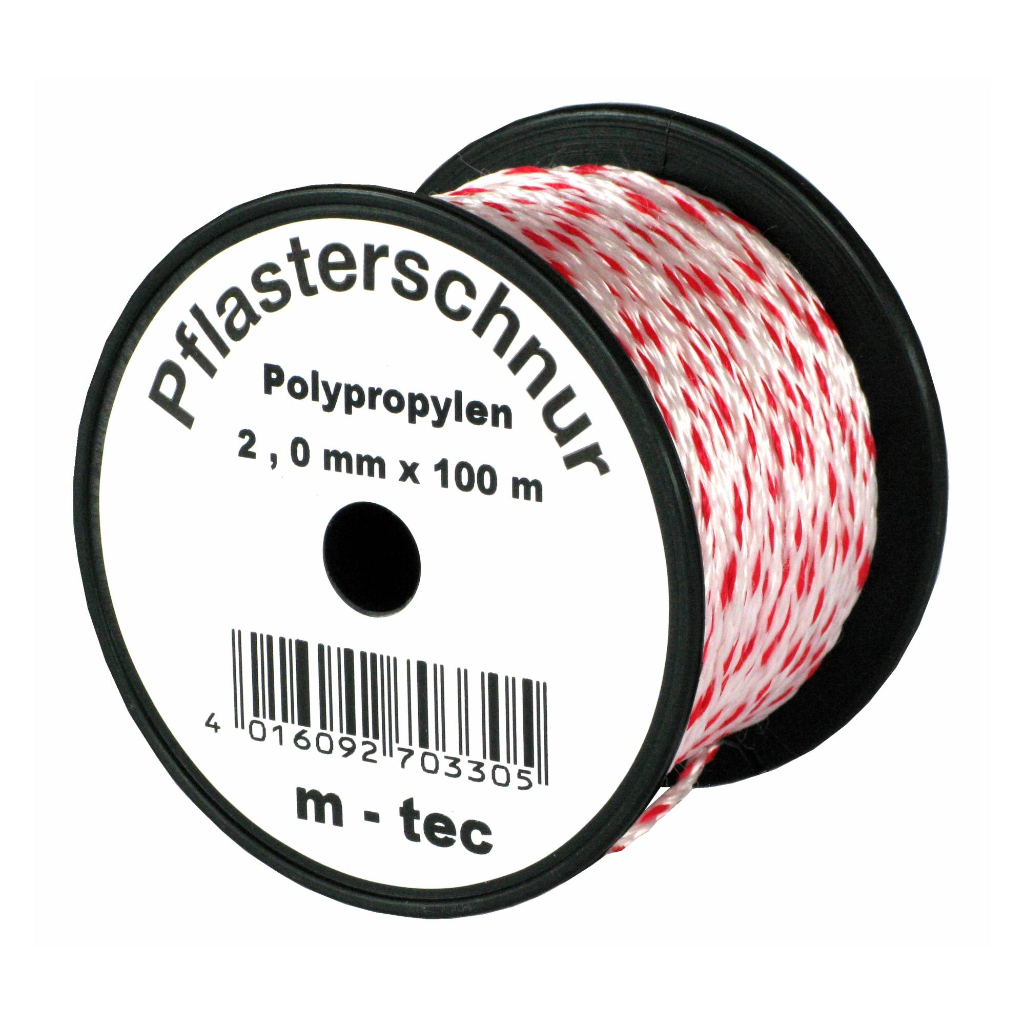 Pflasterschnur 100 m x Ø 2,0 mm Rot-Weiss