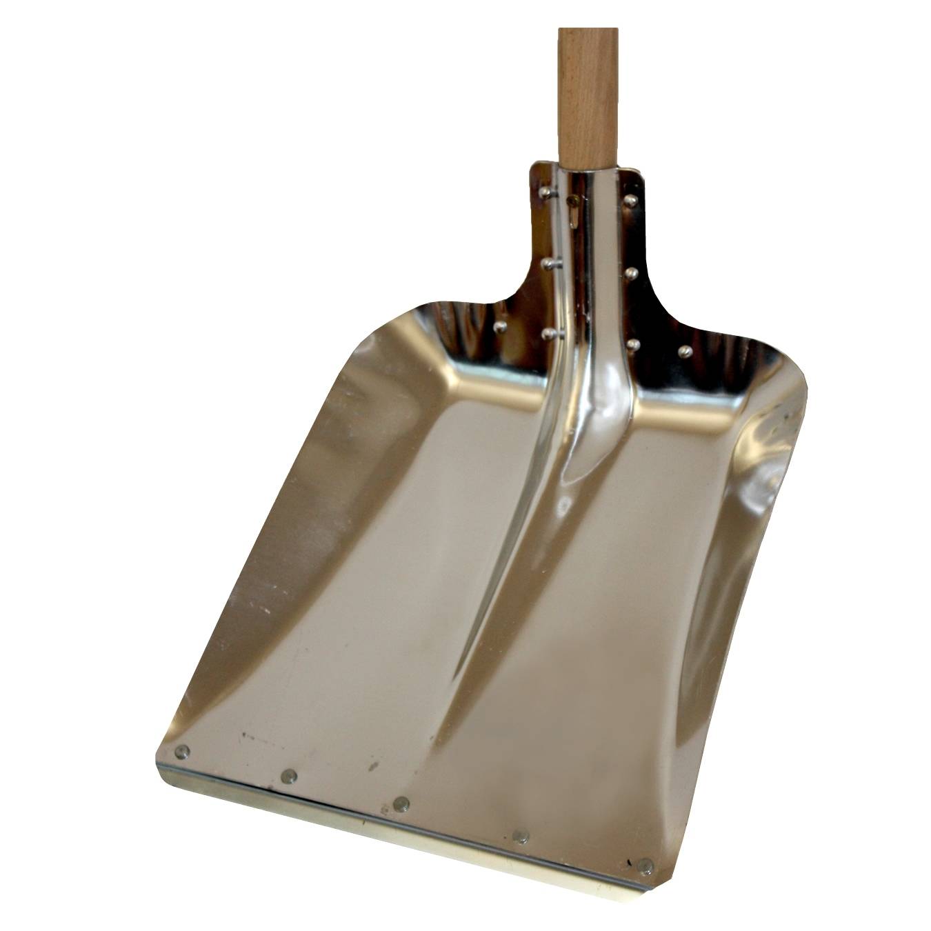 Alu-Randschaufel Gr.9, 380 x 380 mm, Hallenser Form, mit Stiel