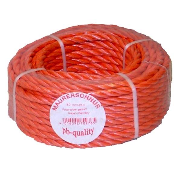 Universalseil Ø 8 mm, orange / 20 m Rolle