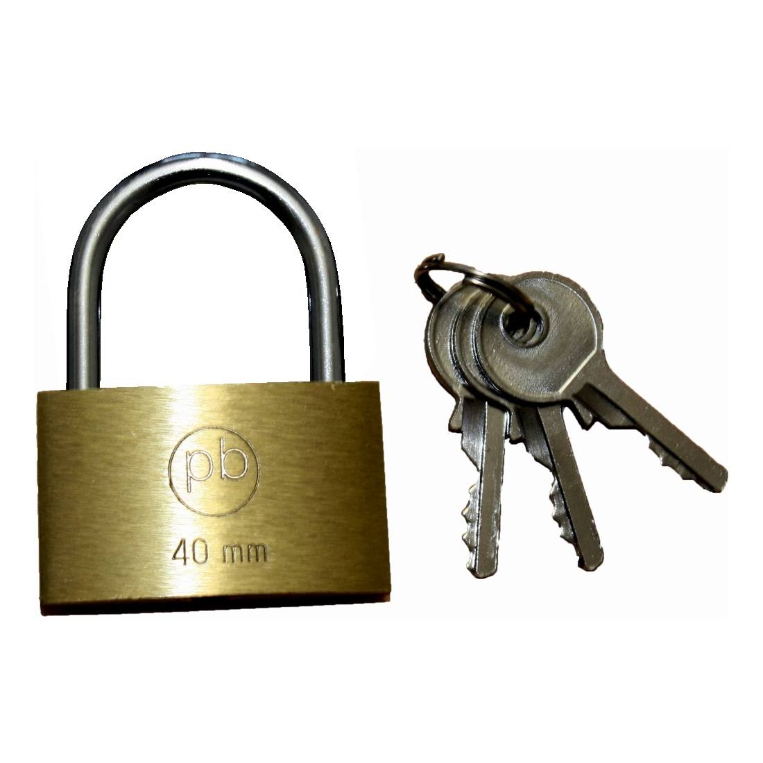 Zylinder-Vorhängeschloss 40 mm, 'Bau-Qualität', gleichschließend