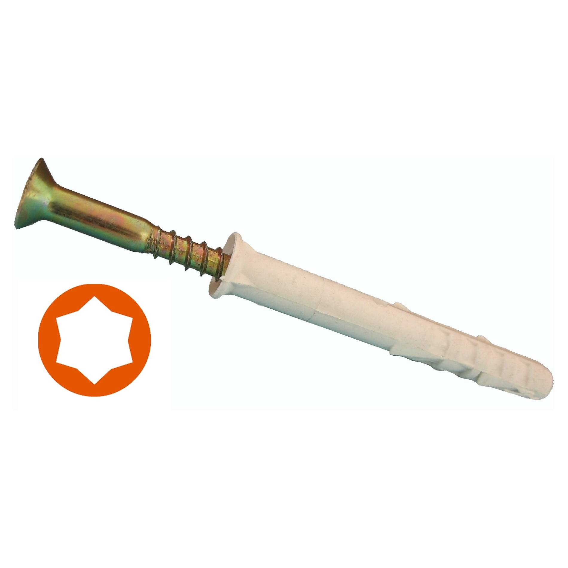 Rahmendübel + Schraube vz 10,0 x 80 mm / Pck a 50 Stück