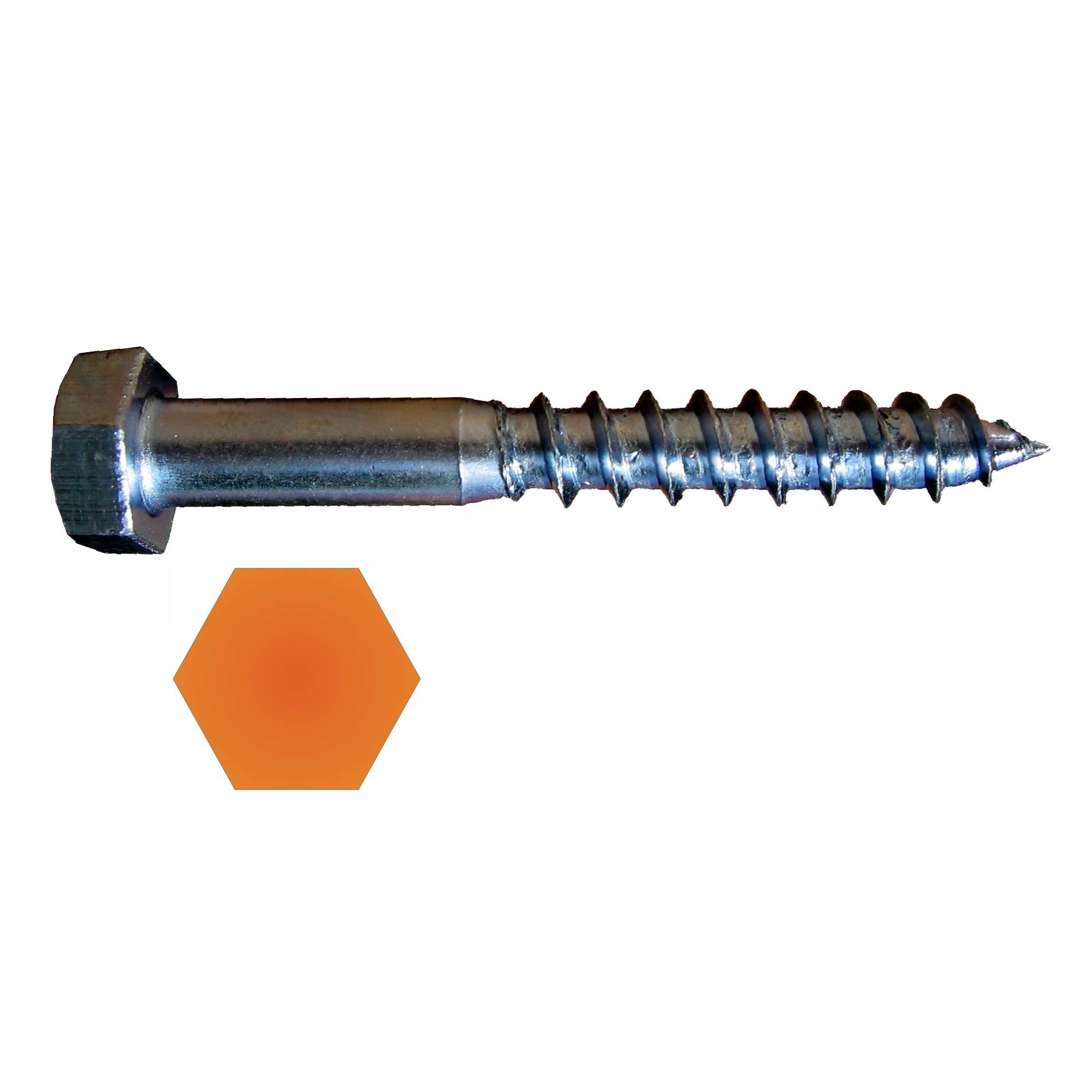 Sechskant-Holzschraube DIN571 vz 6,0 x 40 mm / Pck a 200 Stück