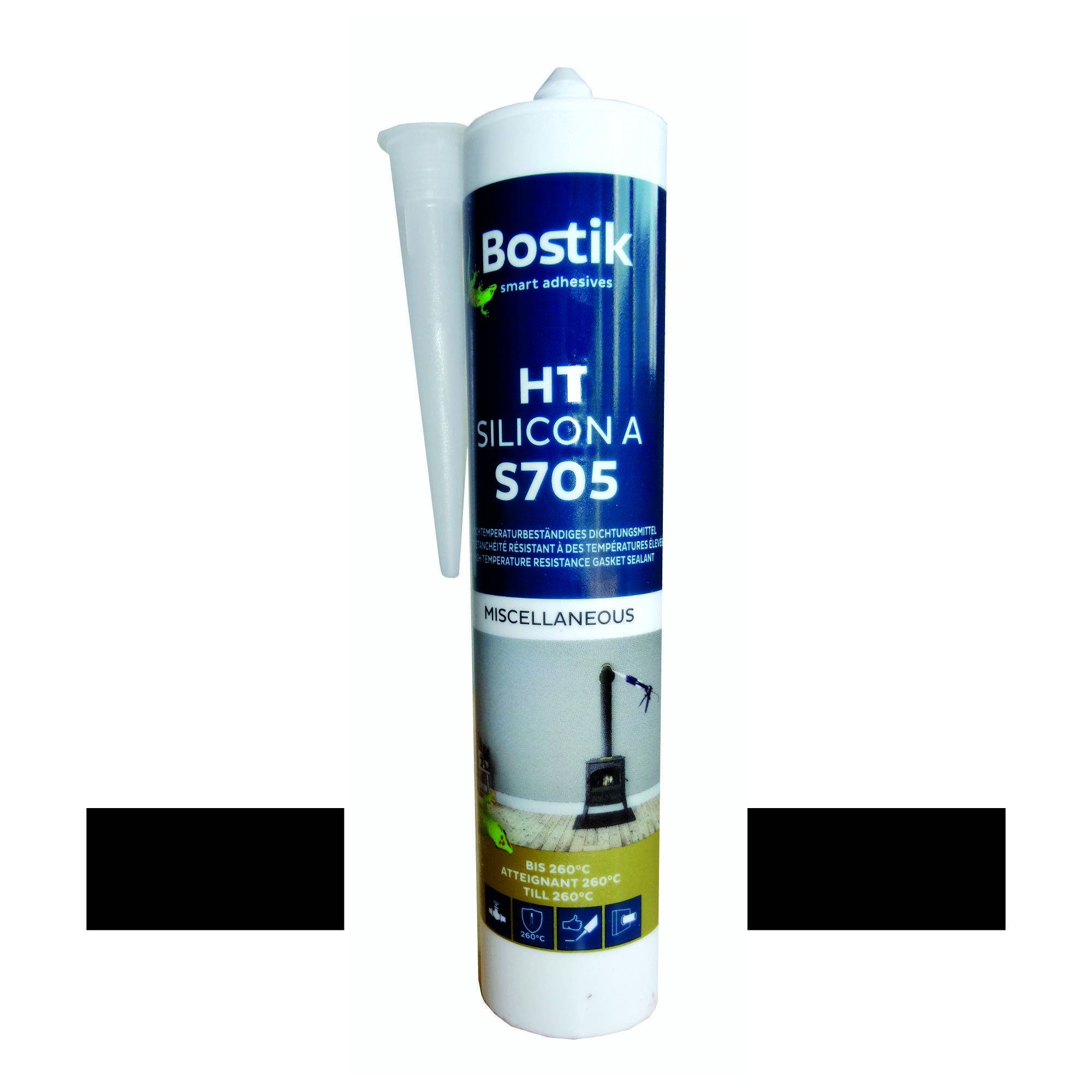 Hochtemperatur-Silikon 'Bostik® S705 HT' 300 ml, schwarz