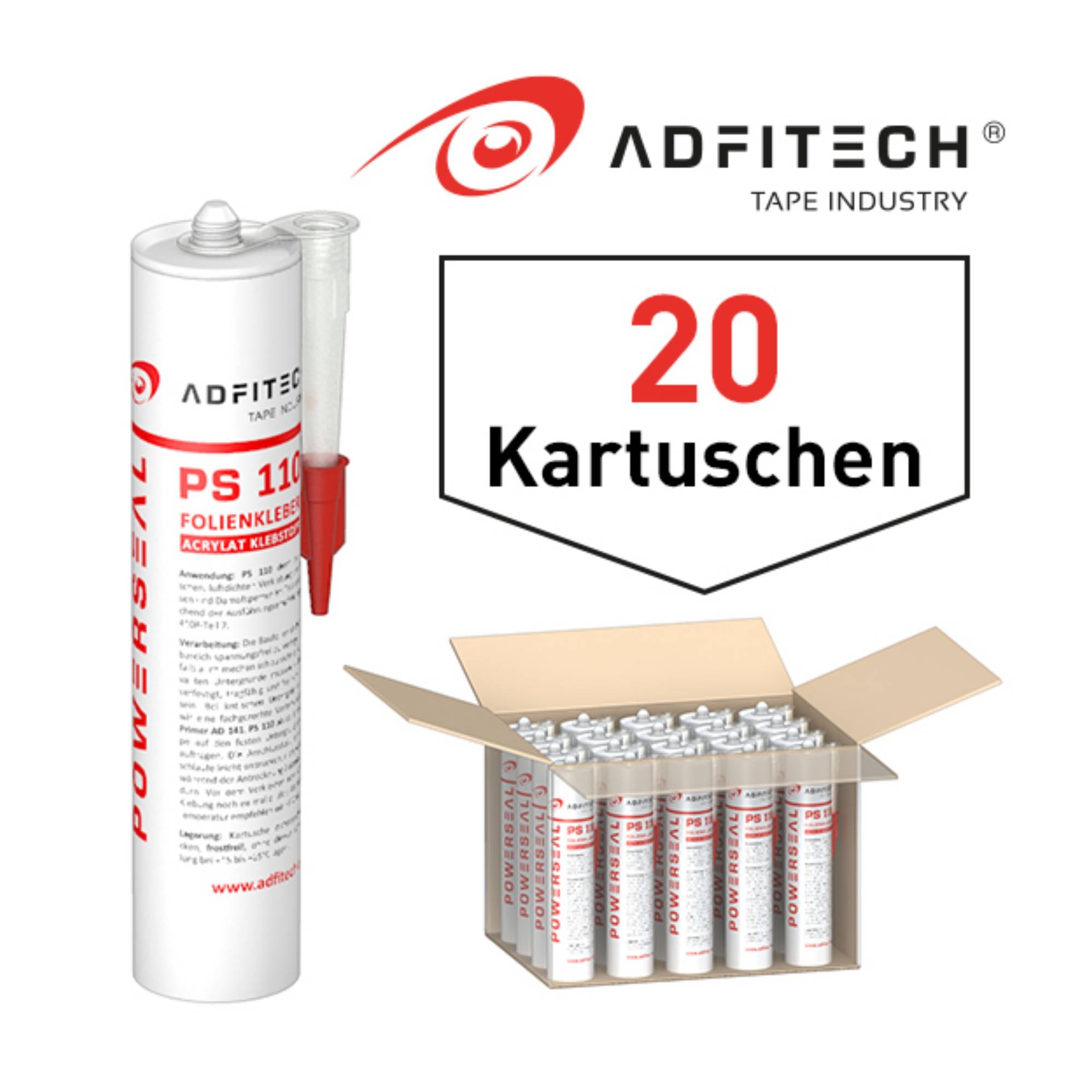Adfitech Folienkleber 'PS110' blau 310 ml / Krt a 20 Kartuschen