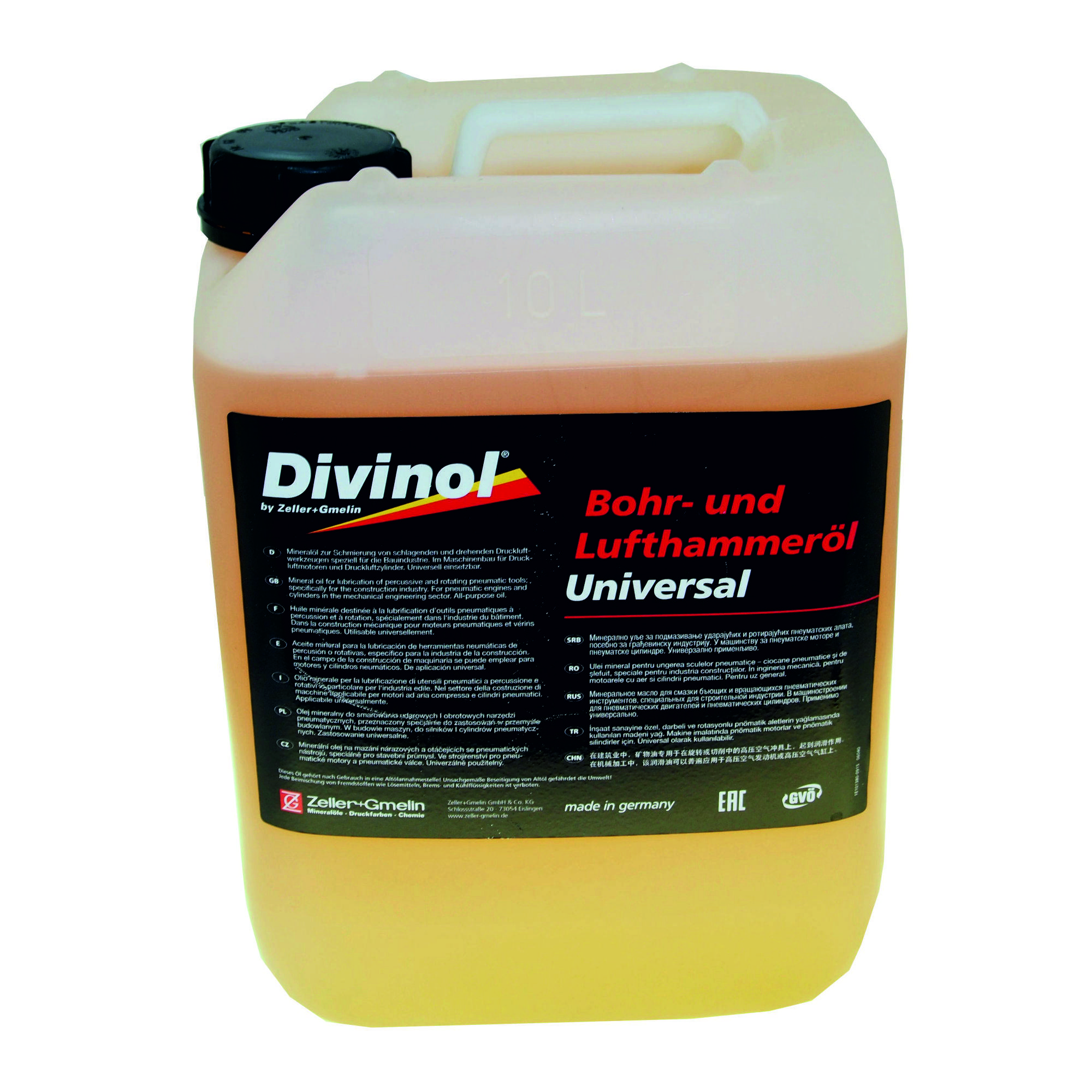 Lumo Bohr- / Lufthammeröl 'Divinol' / 10,0 Liter Kanister