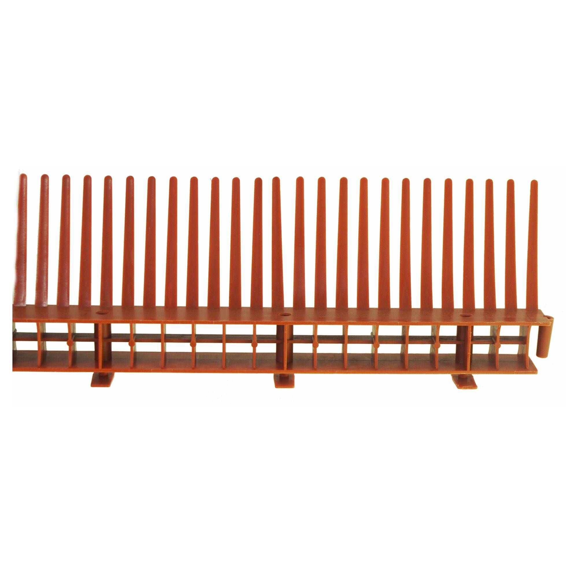 Traufelement mit Kamm, 60 mm x 1,0 m, ziegelrot / Pck a 10 Stück