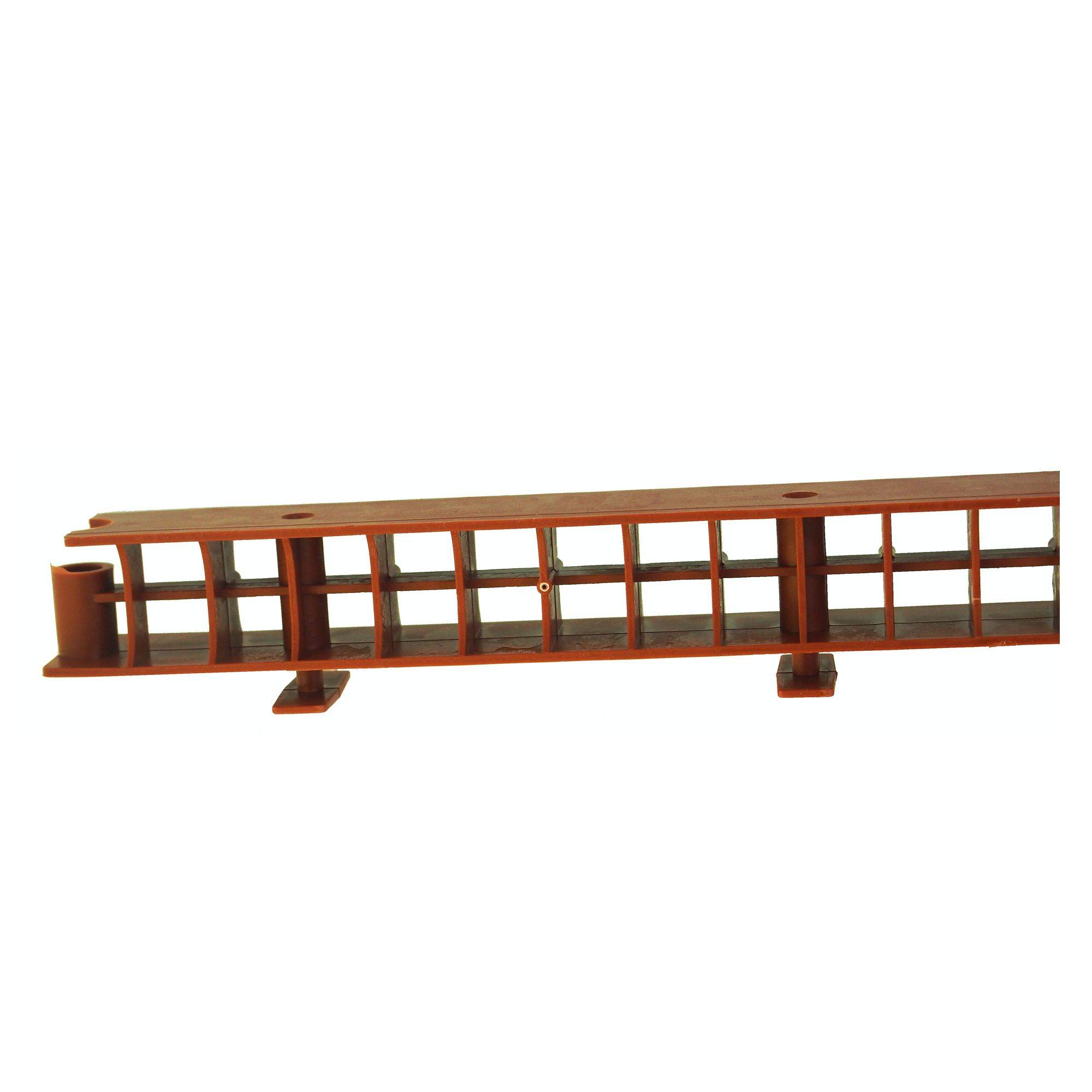 Traufelement ohne Kamm, 1,0 m, ziegelrot / Pck a 10 Stück