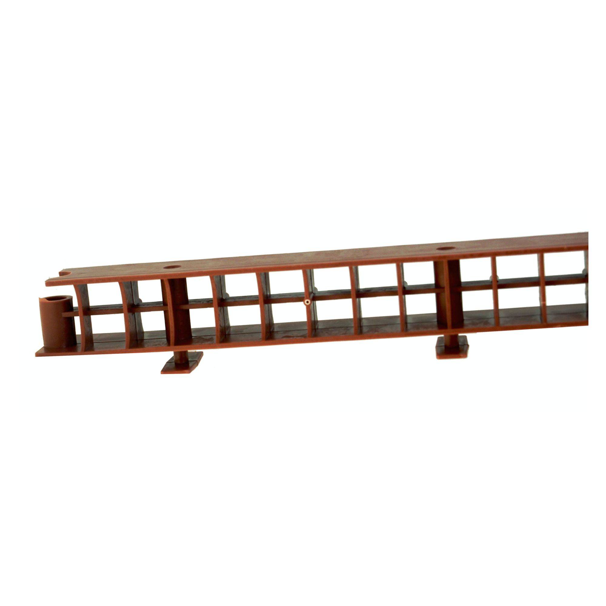 Traufelement ohne Kamm, 1,0 m, braun / Pck a 10 Stück