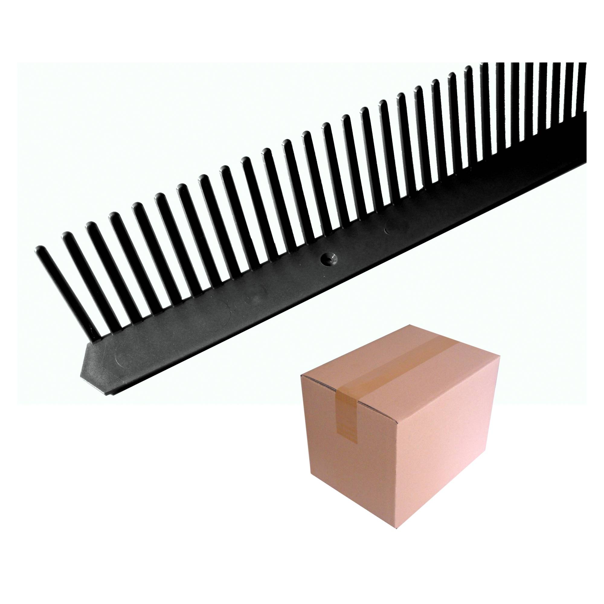 Traufkamm 60 mm x 1,0 m, schwarz / Pck a 30 Stück