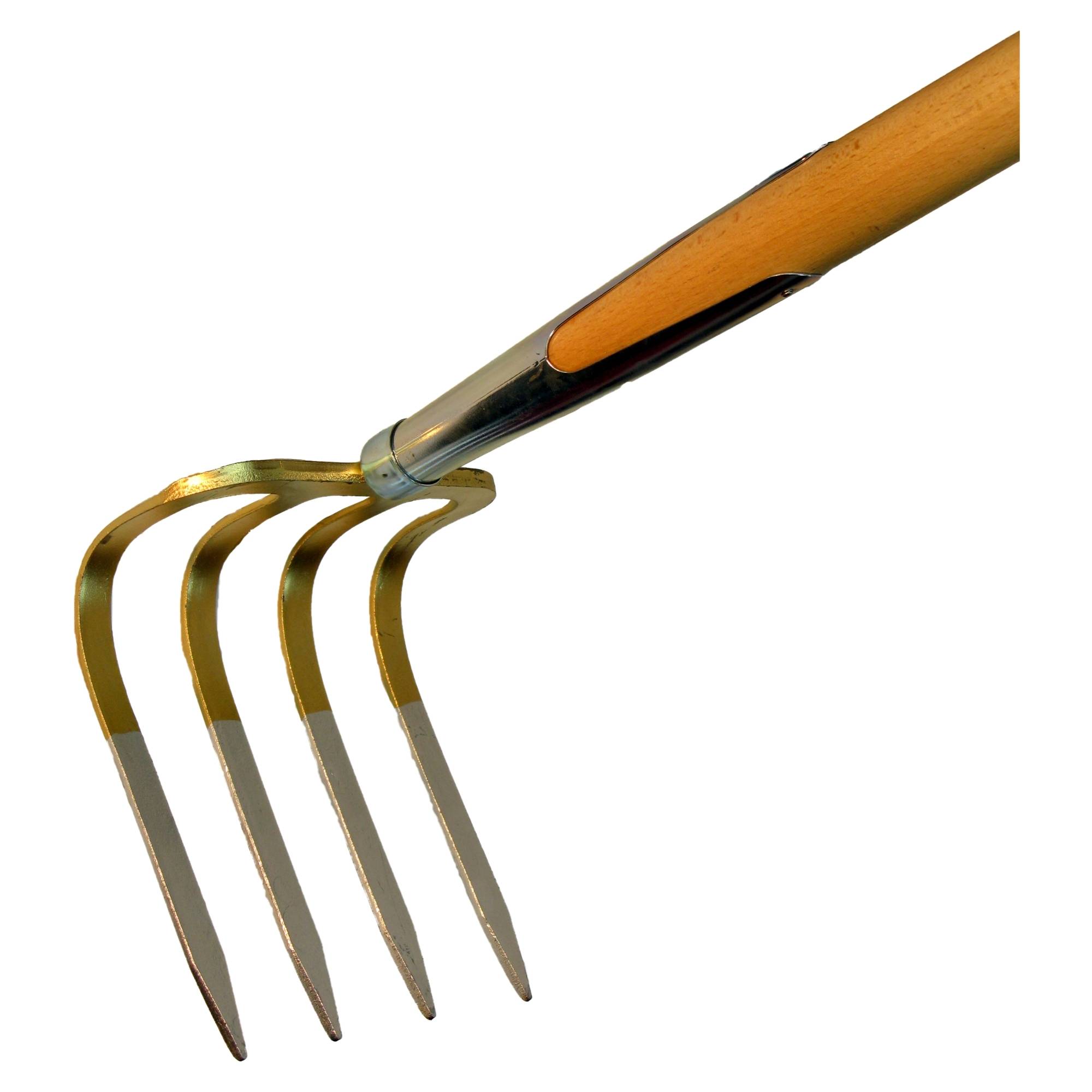 Kartoffelhacke 4 Zinken, 200 x 165 mm, mit Stiel