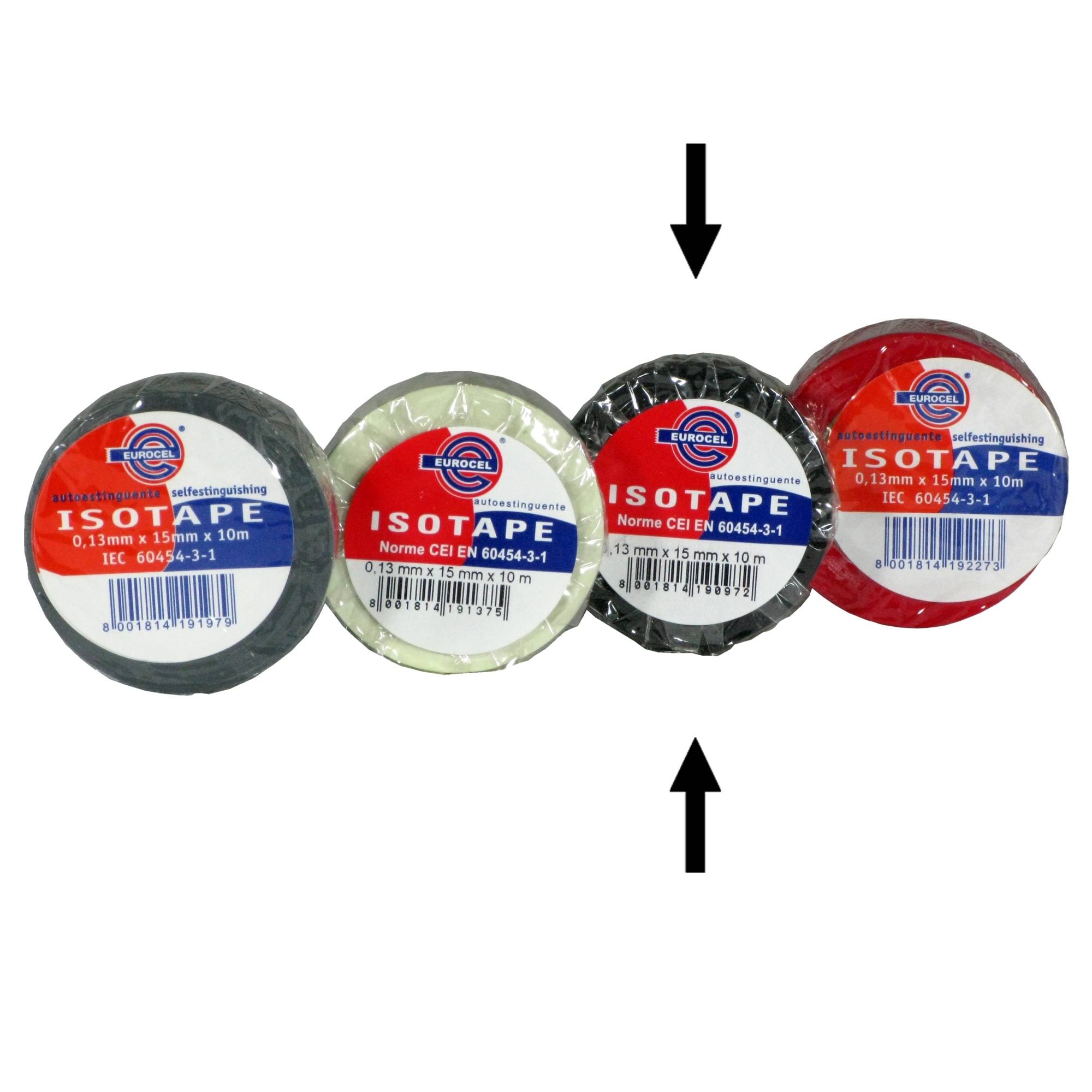 Isolierband, 15 mm x 10 m schwarz / Pck a 5 Rollen