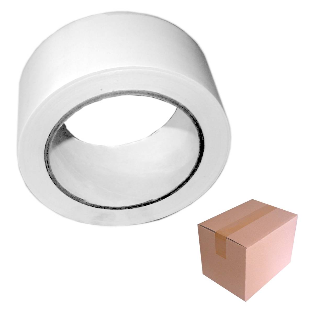 PVC-Band T005 Glatt 50 mm x 33 m weiss / Krt a 36 Rollen