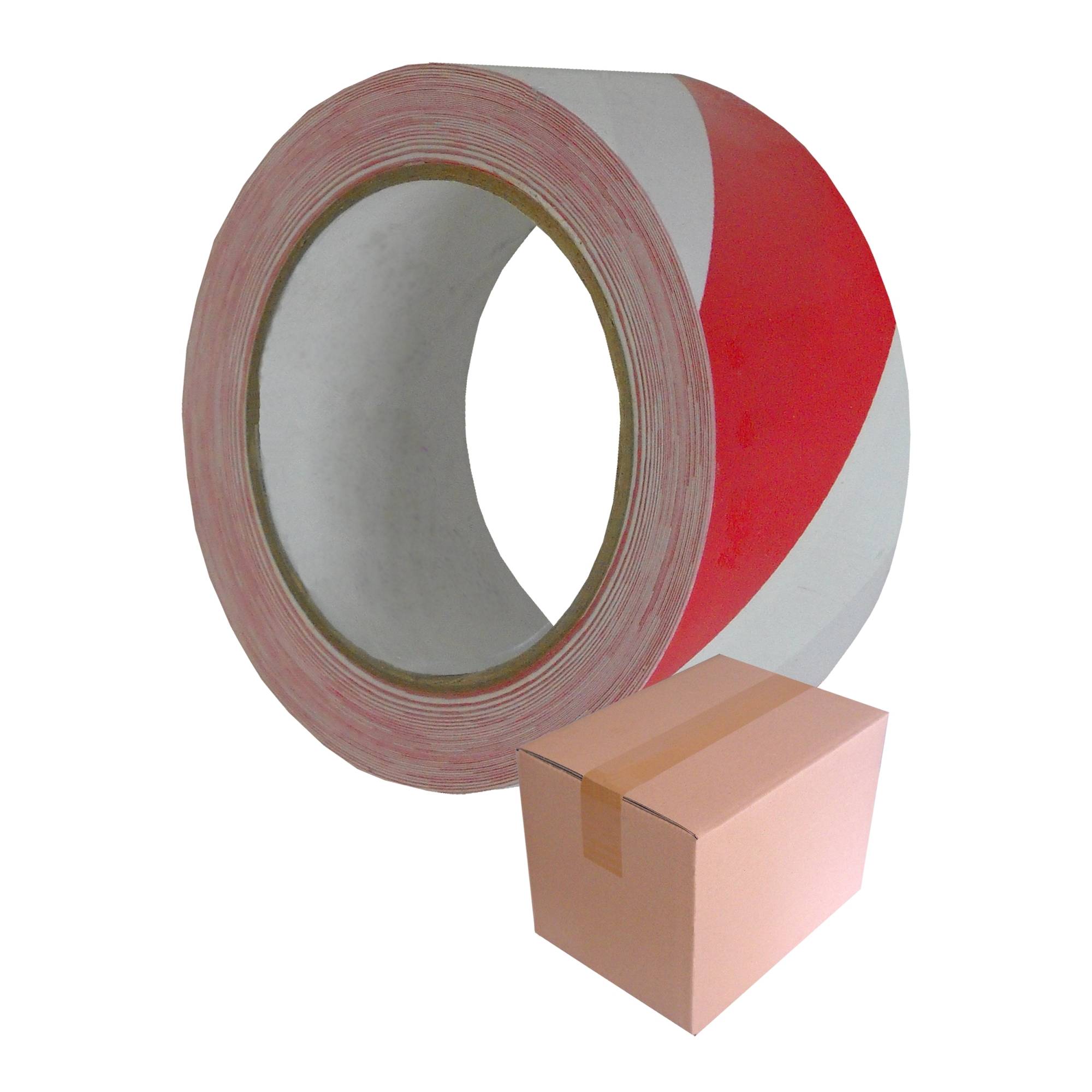 Warnband T105 weiss-rot 50 mm x 33 m / Krt a 36 Rollen