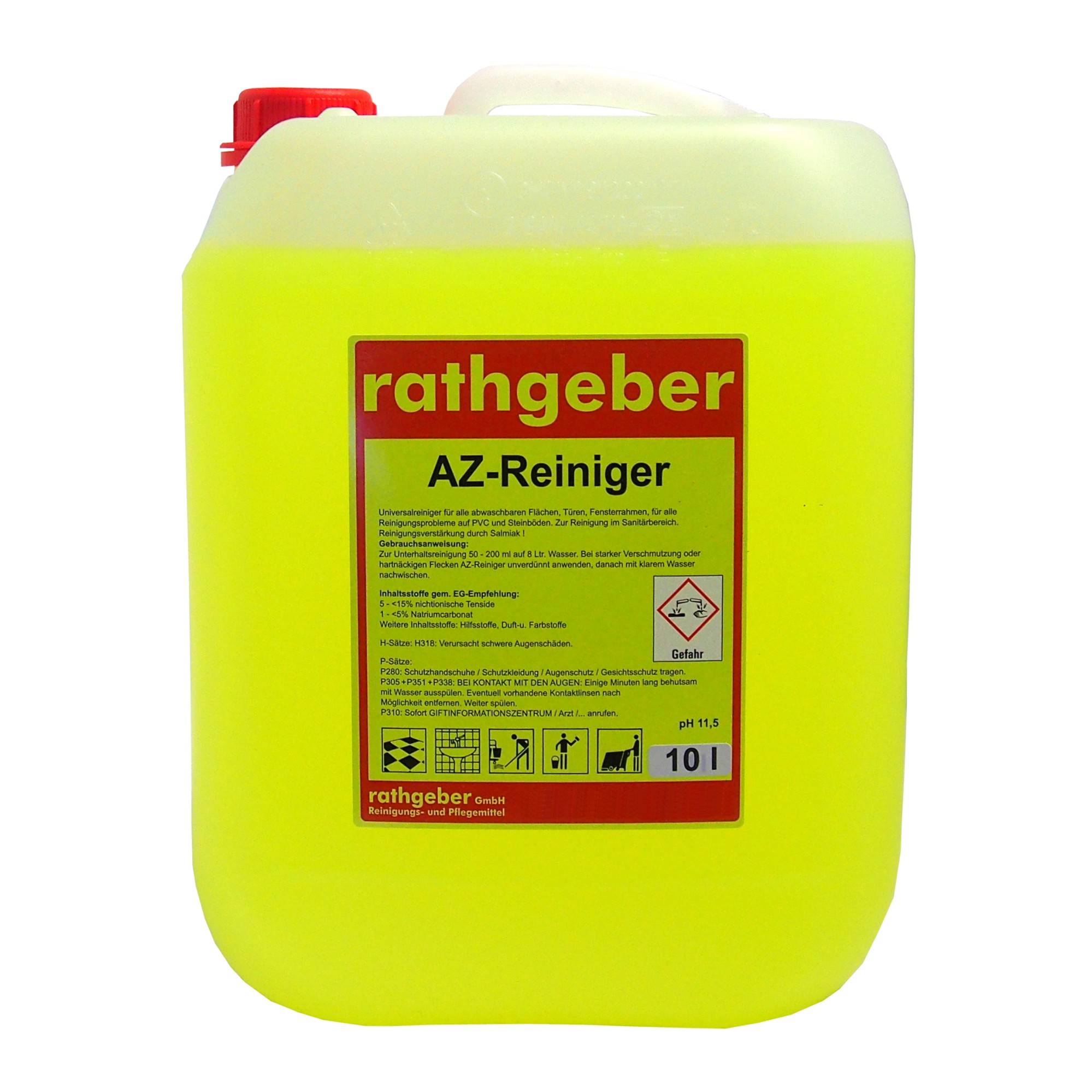 Az-Reiniger 'gelb' 10,0 l PE-Flasche