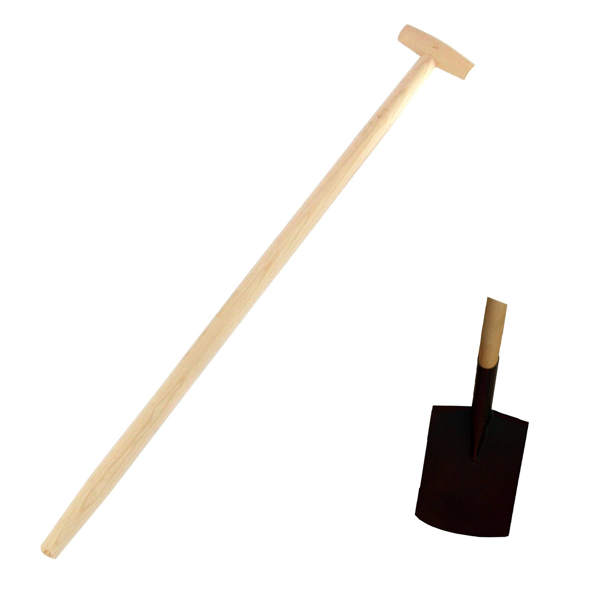 Spatenstiel 950 mm, gerade, mit T-Griff