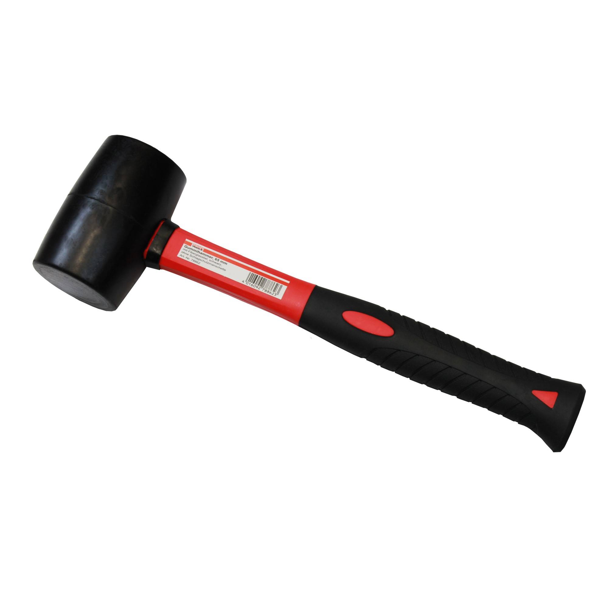 Gummihammer, Kopf-Ø 65 mm, EN5128, Fiberglasstiel