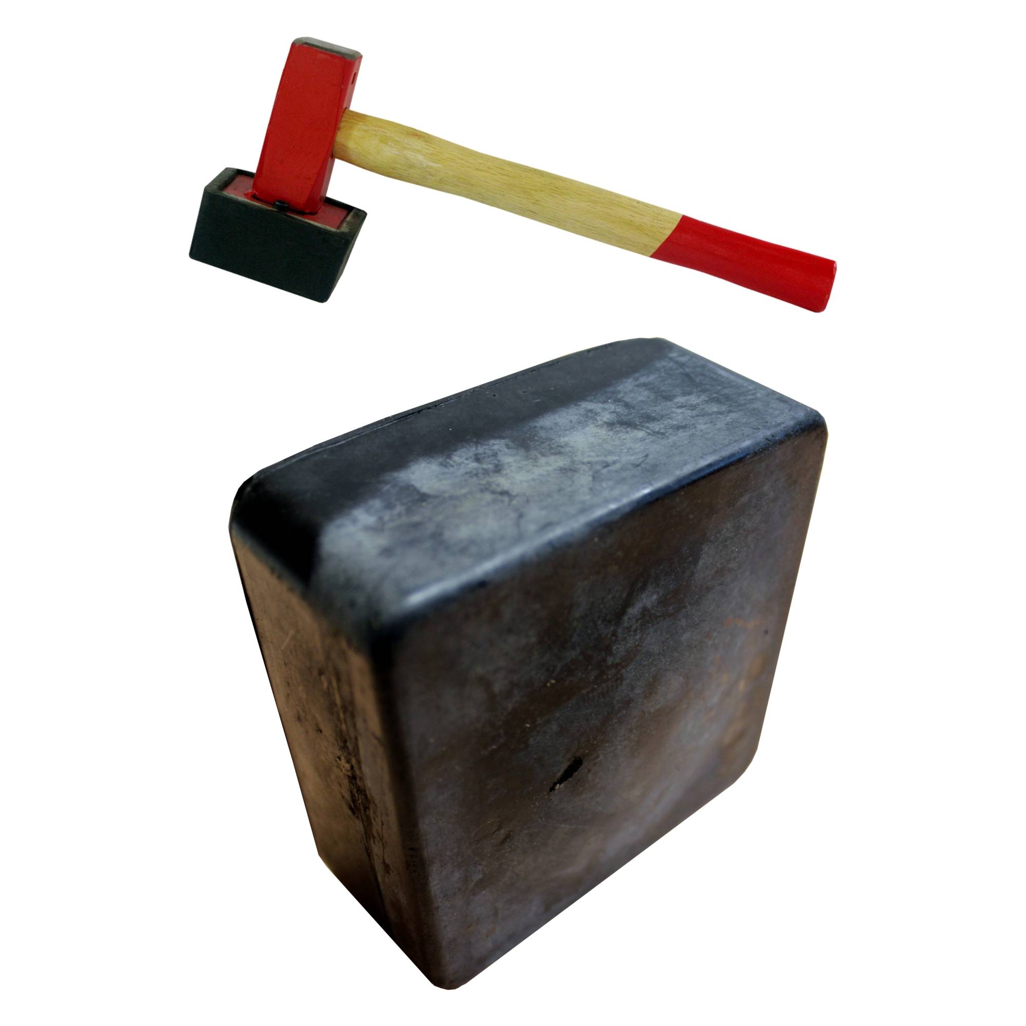 Gummiaufsatz Eckig 100 X 100 mm, schwarz, für Plattenhammer 'PB'
