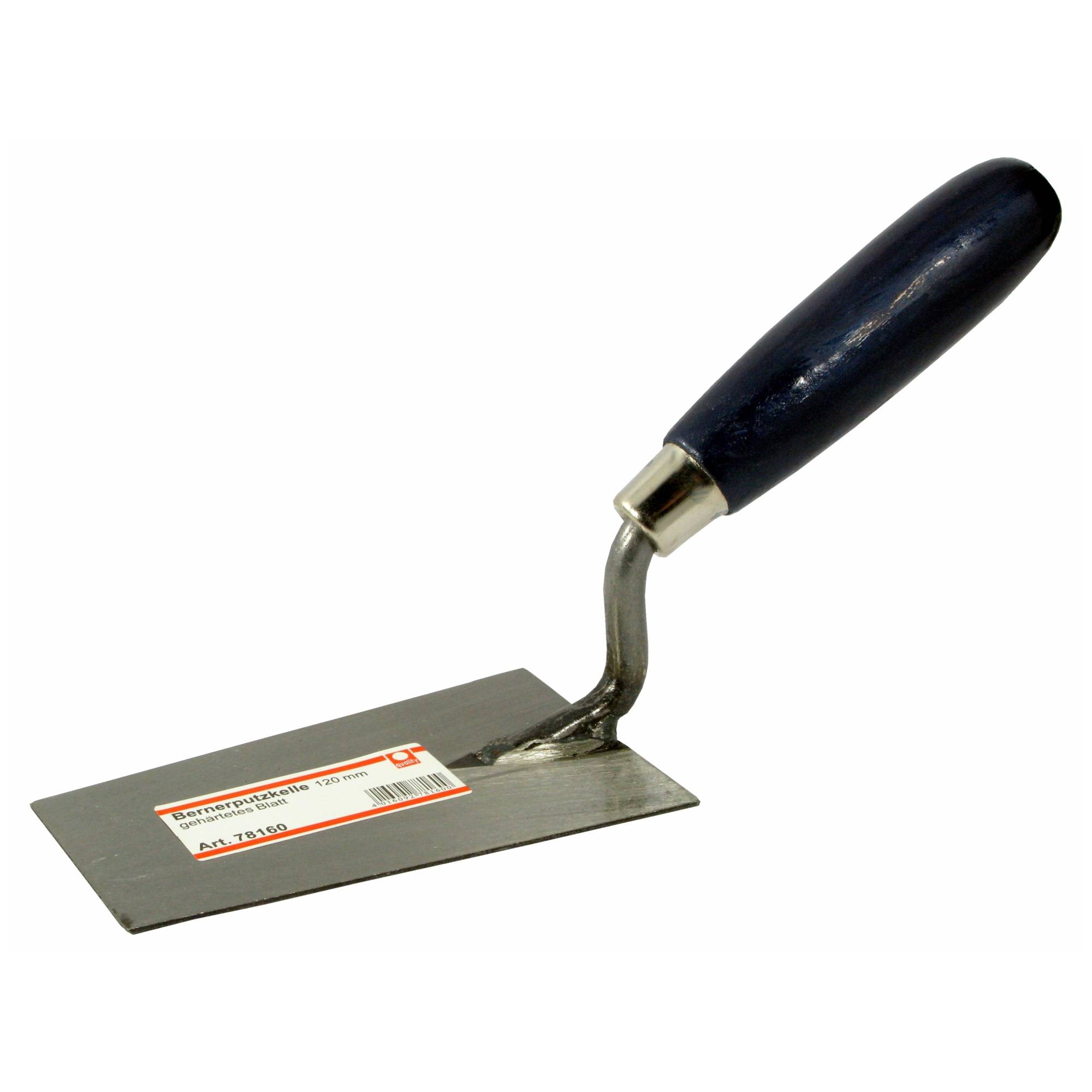 Berner Putzkelle 120 mm, G-Hals, gehärtet, poliert