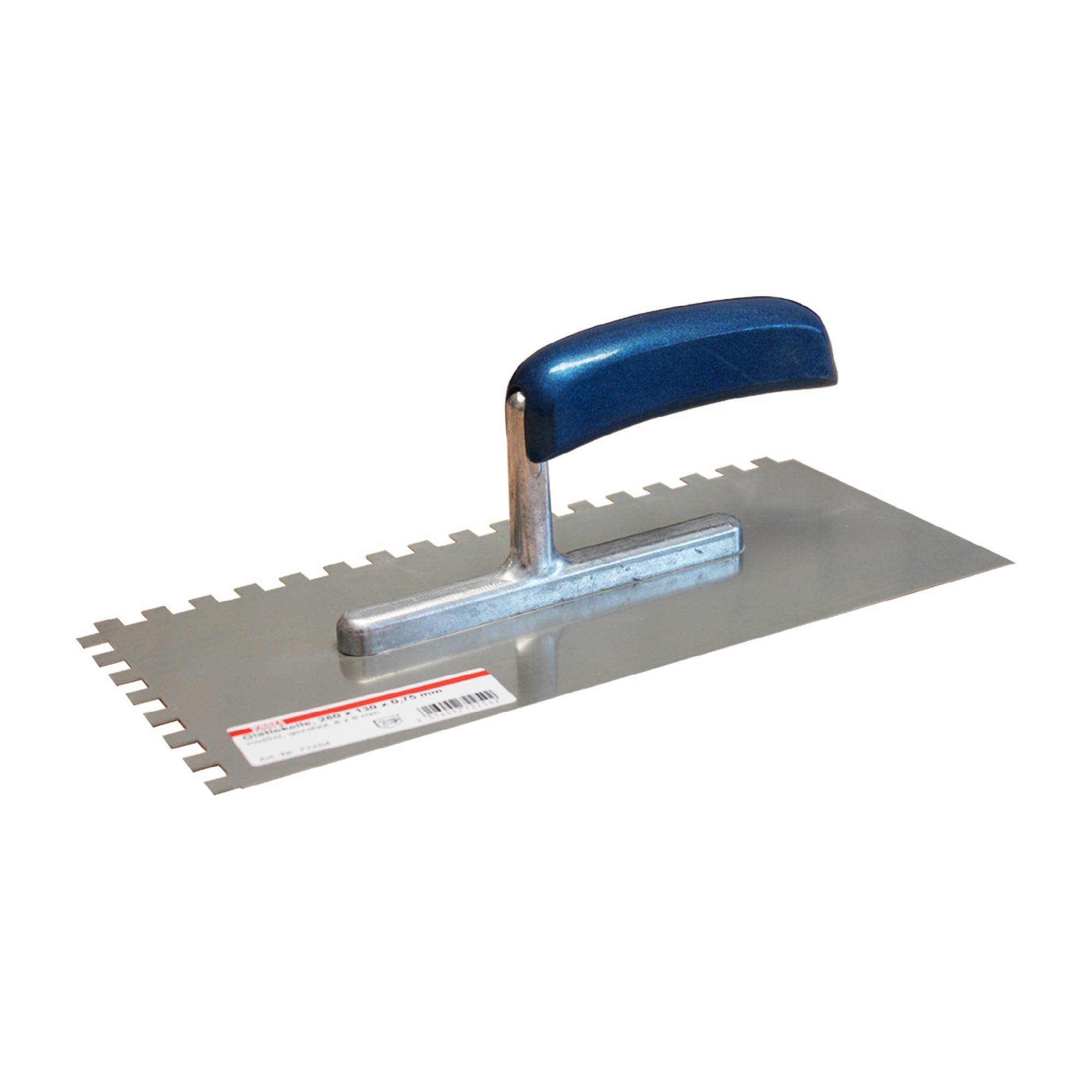 Glättekelle 280 x 130 mm / 6 x 6 mm gezahnt, rostfrei