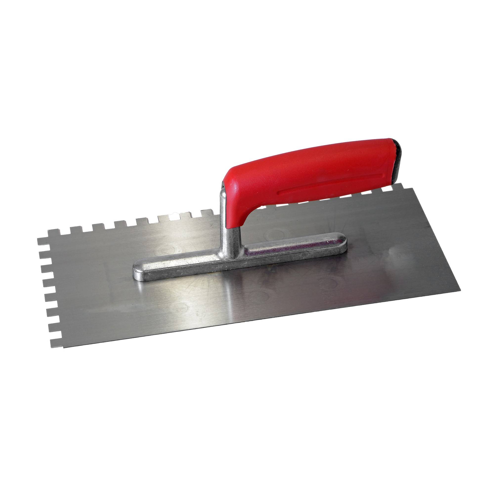 Glättekelle 280 x 130 mm / 8 x 8 x 8 mm, Kaufmann®, blank, Softgriff