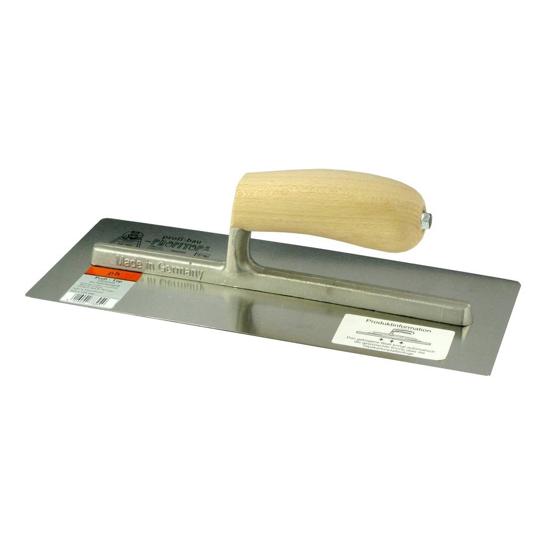 Glättekelle 305 x 120 x 0,6 mm, Chrohmstahl, gehärtet