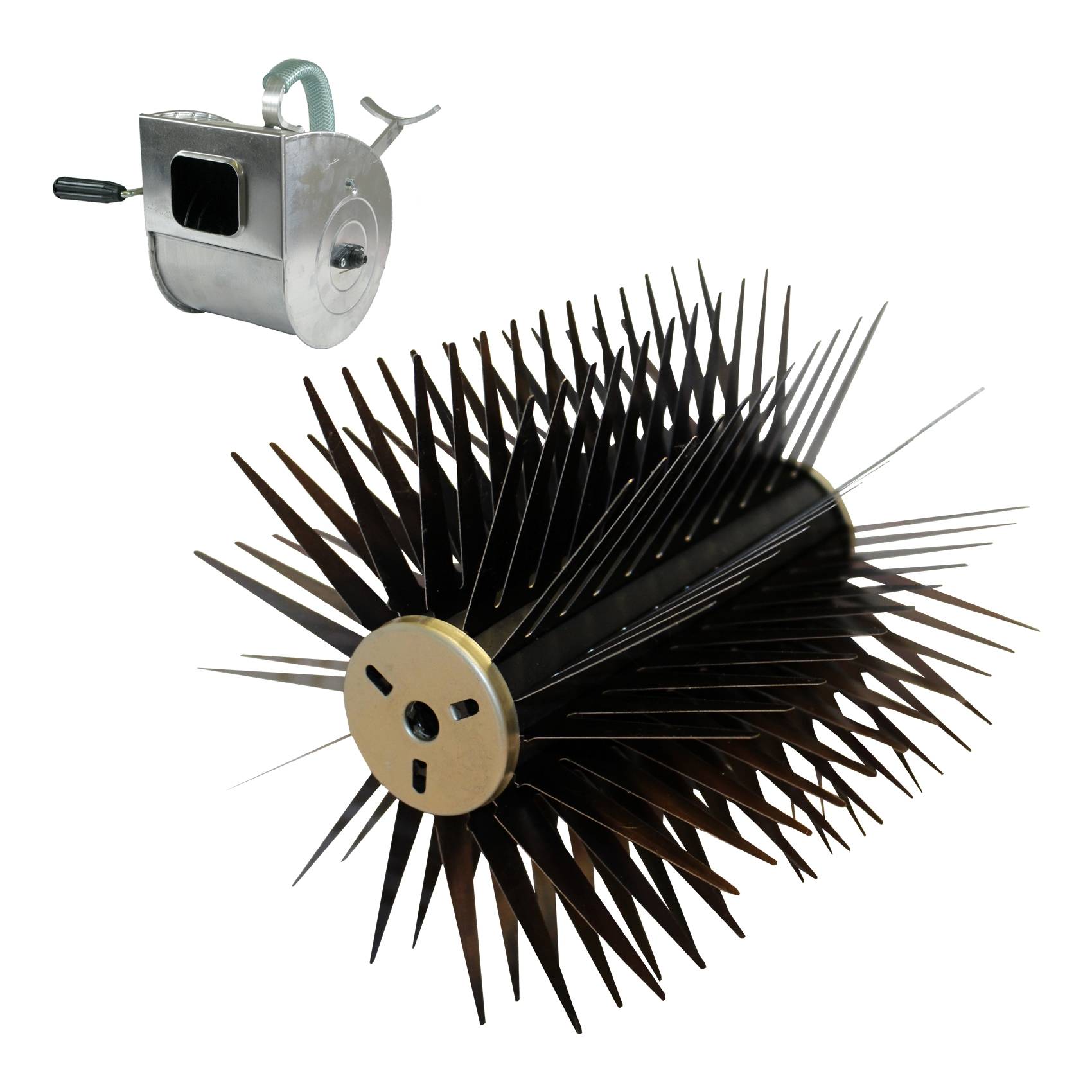 Stahlfederwalze für Putzwerfer mit Armstütze