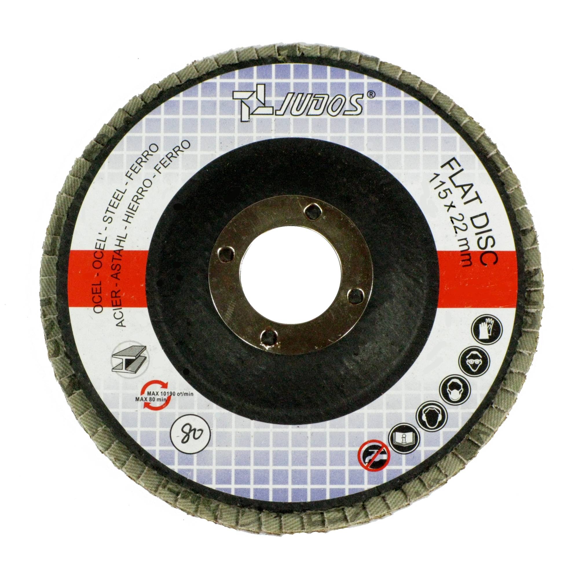Fächerschleifscheibe Ø 115 x 22,2 mm, K-40, Normalkorund