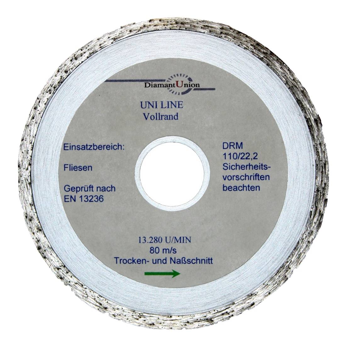 Diamant-Trennscheibe 'Uni Line' 110 x 22,2 x 1,6 mm, Trocken / Nass