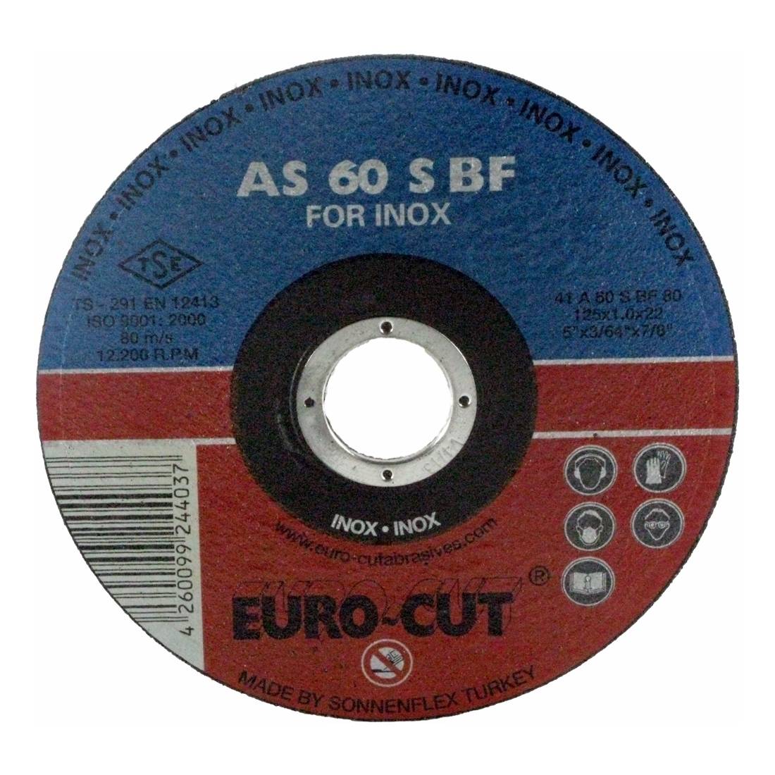 Edelstahl-Trennscheibe 'Euro Cut' 125 x 22,2 x 1,0 mm, gerade