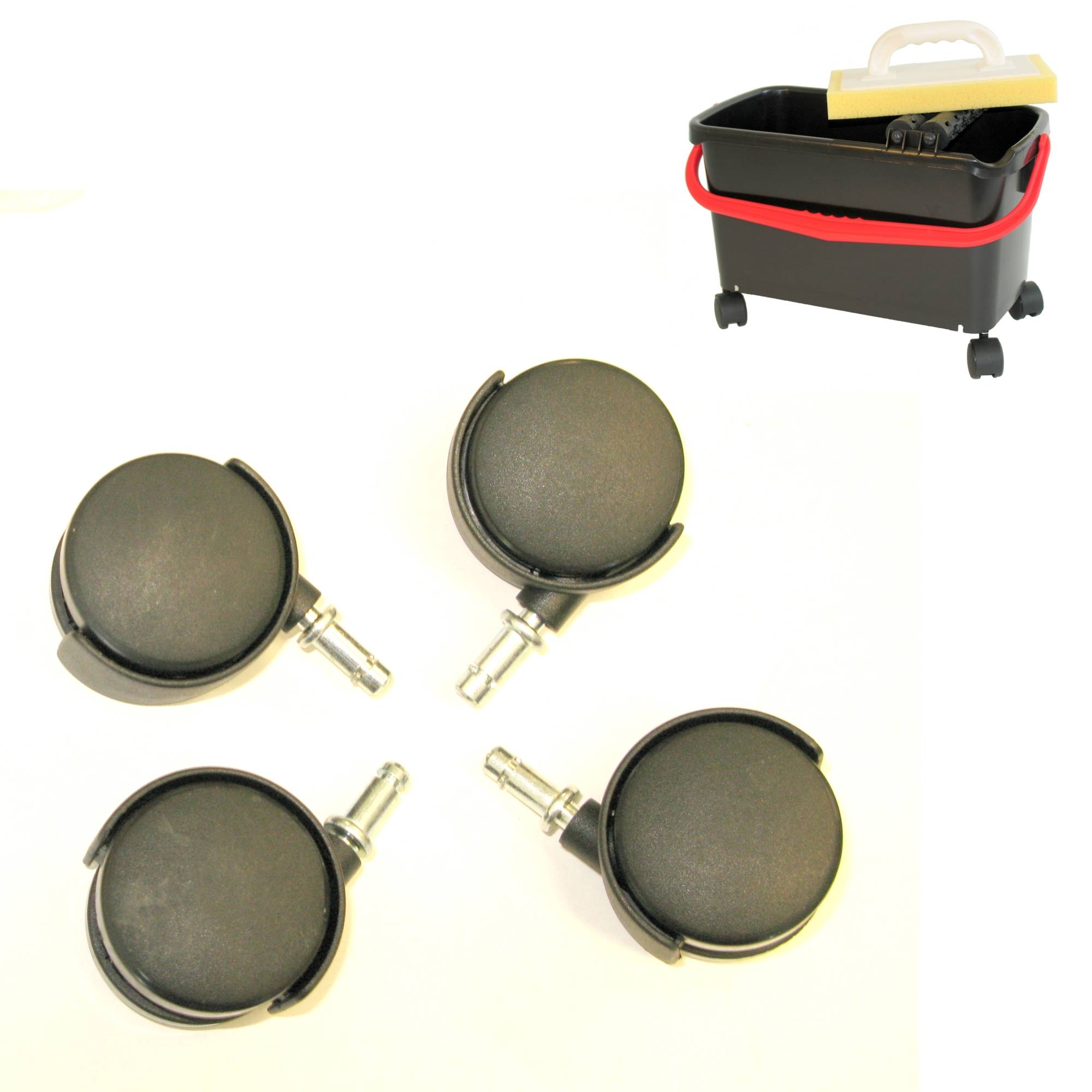 Laufräder für Fliesen-Waschset 'Maxi S' / Pck a 4 Stück