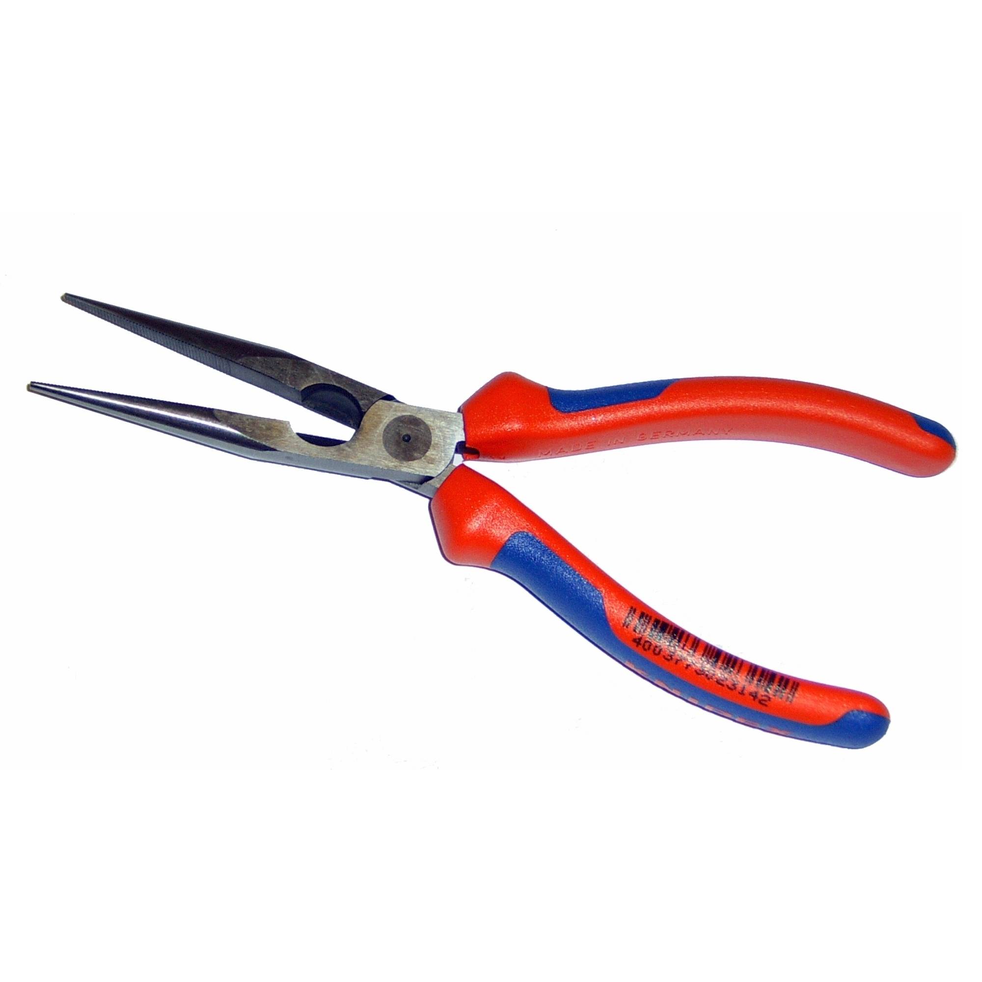 Flachrundzange 'KNIPEX' 200 mm, gerade, mit Schneide