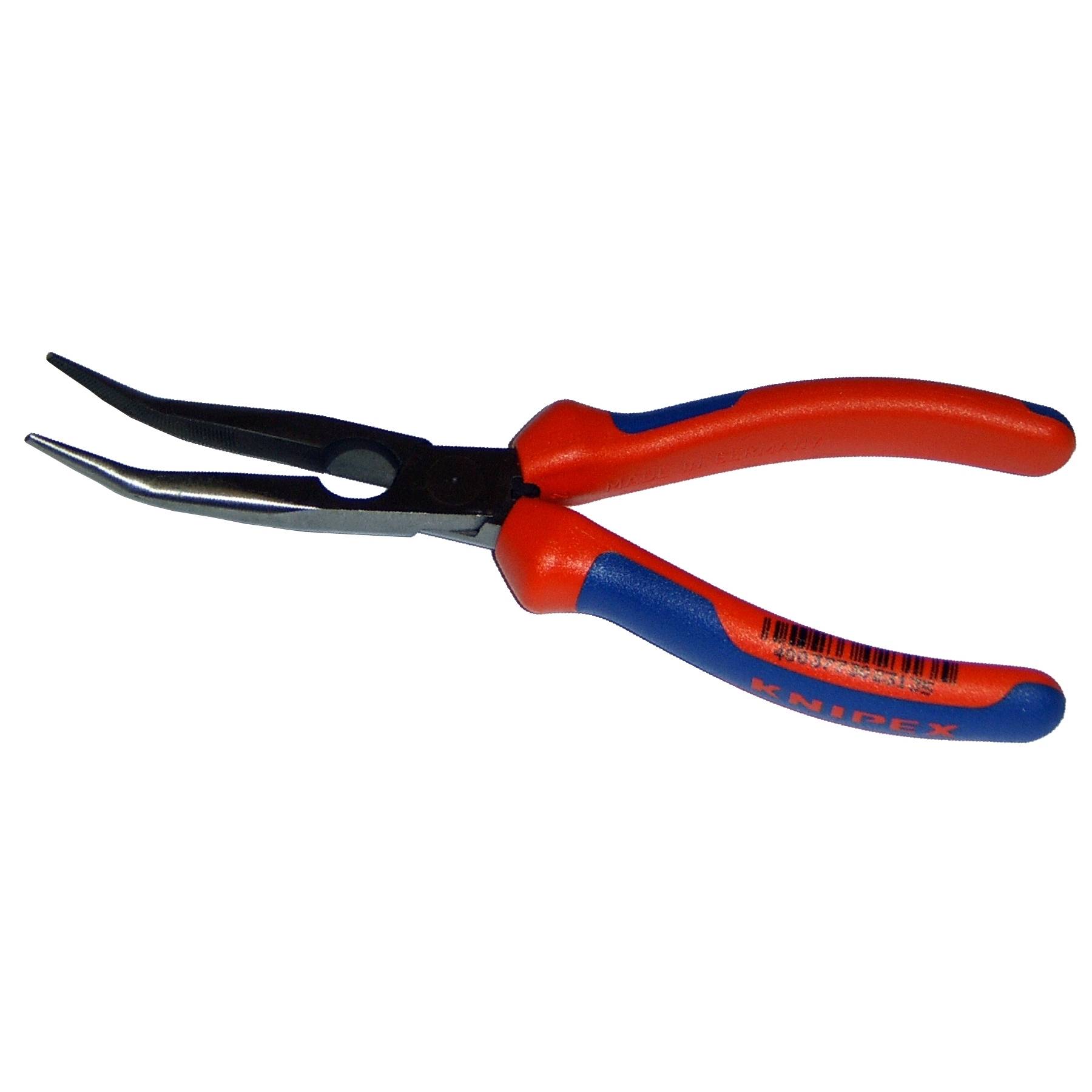 Flachrundzange 'KNIPEX' 200 mm, 40° Kopfwinkel, mit Schneide