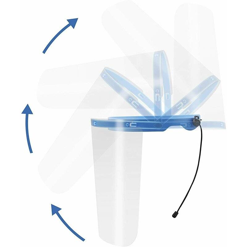 Gesicht Schutzvisier wechselbares Klappvisier Augenschutz Schutzmaske Gesichtschutz + 3 Wechselvisiere
