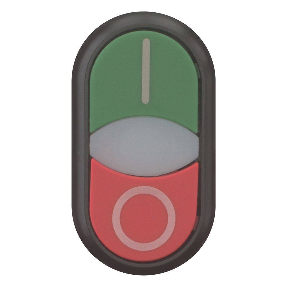 Umschalter mit grüner 'Ein'-Position oben und roter 'Aus'-Position unten.