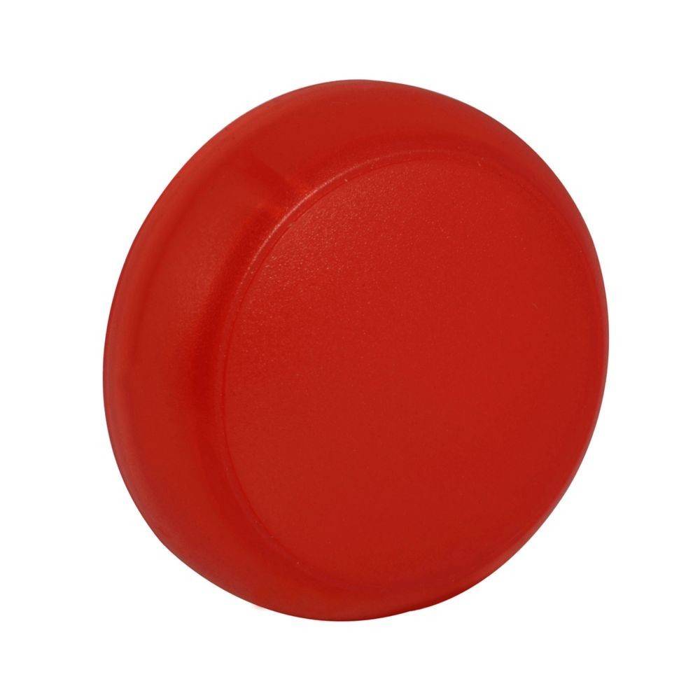 Ein roter Eishockey-Puck auf einem schlichten weißen Hintergrund.