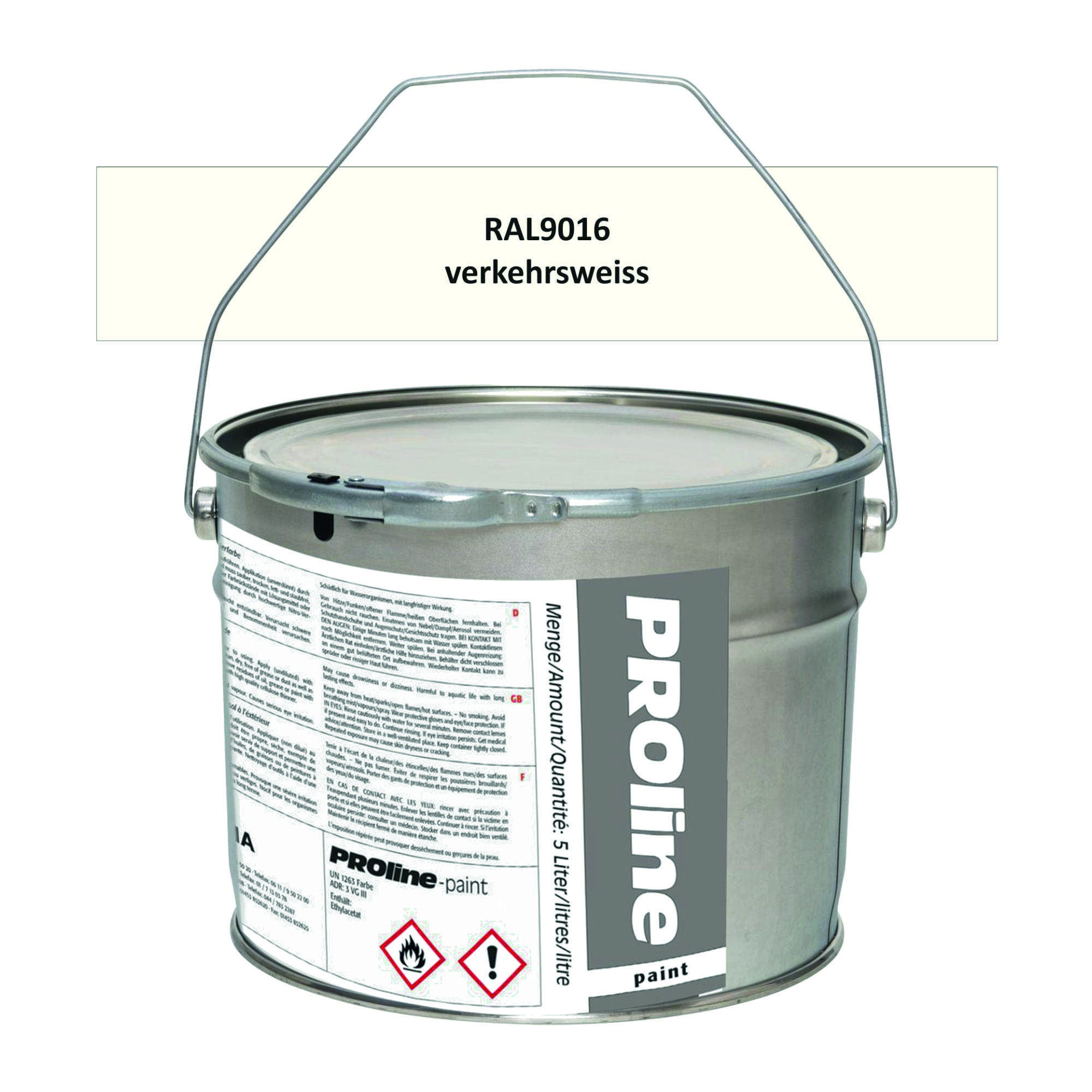 Antirutsch-Markierfarbe 'PROline-paint' WEISS / Eimer a 5,0 Liter