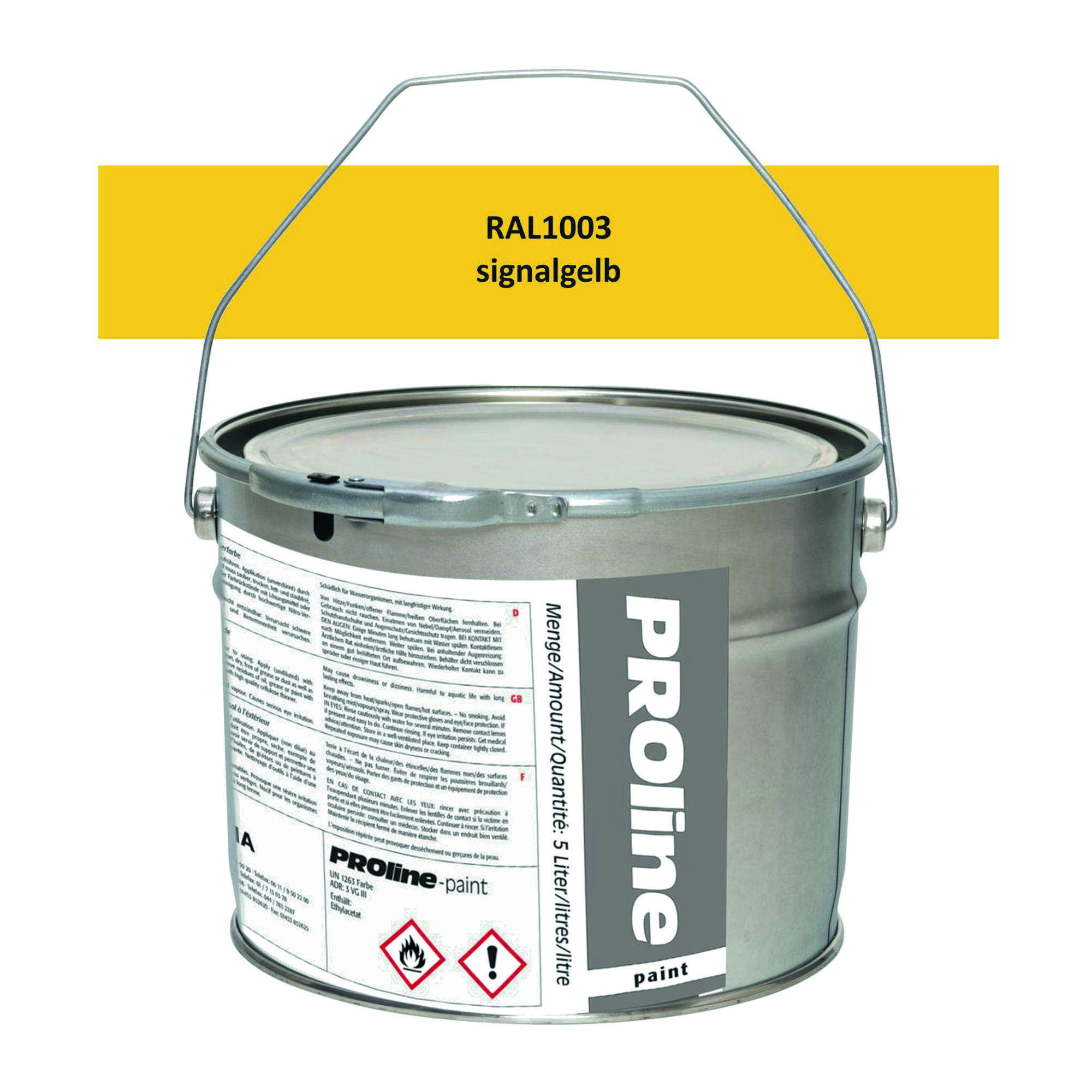 Antirutsch-Markierfarbe 'PROline-paint' GELB / Eimer a 5,0 Liter