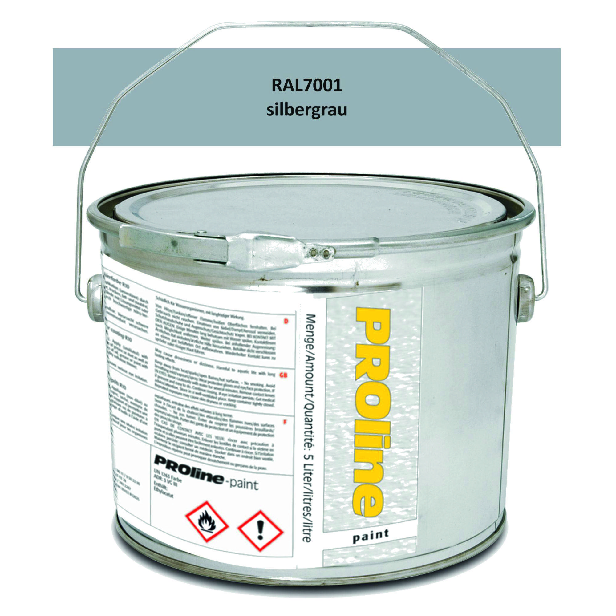 Antirutsch-Markierfarbe 'PROline-paint' SILBERGRAU / Eimer a 5,0 Liter