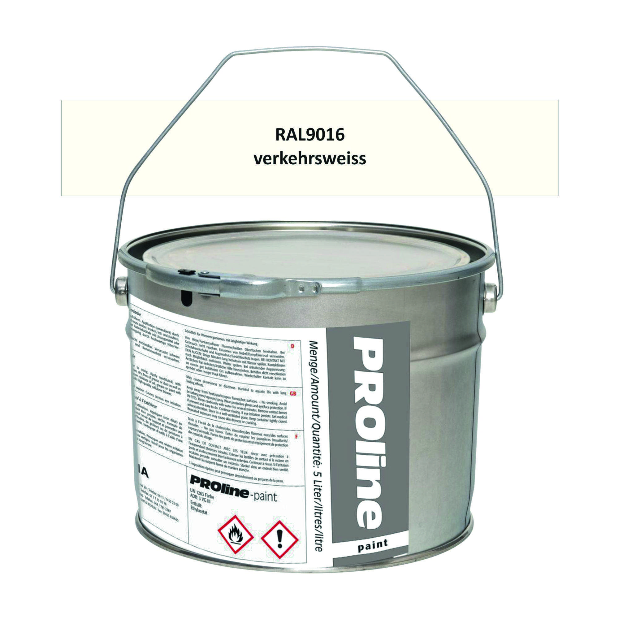 Aussen-Markierfarbe 'PROline-paint' WEISS / Eimer a 5,0 Liter